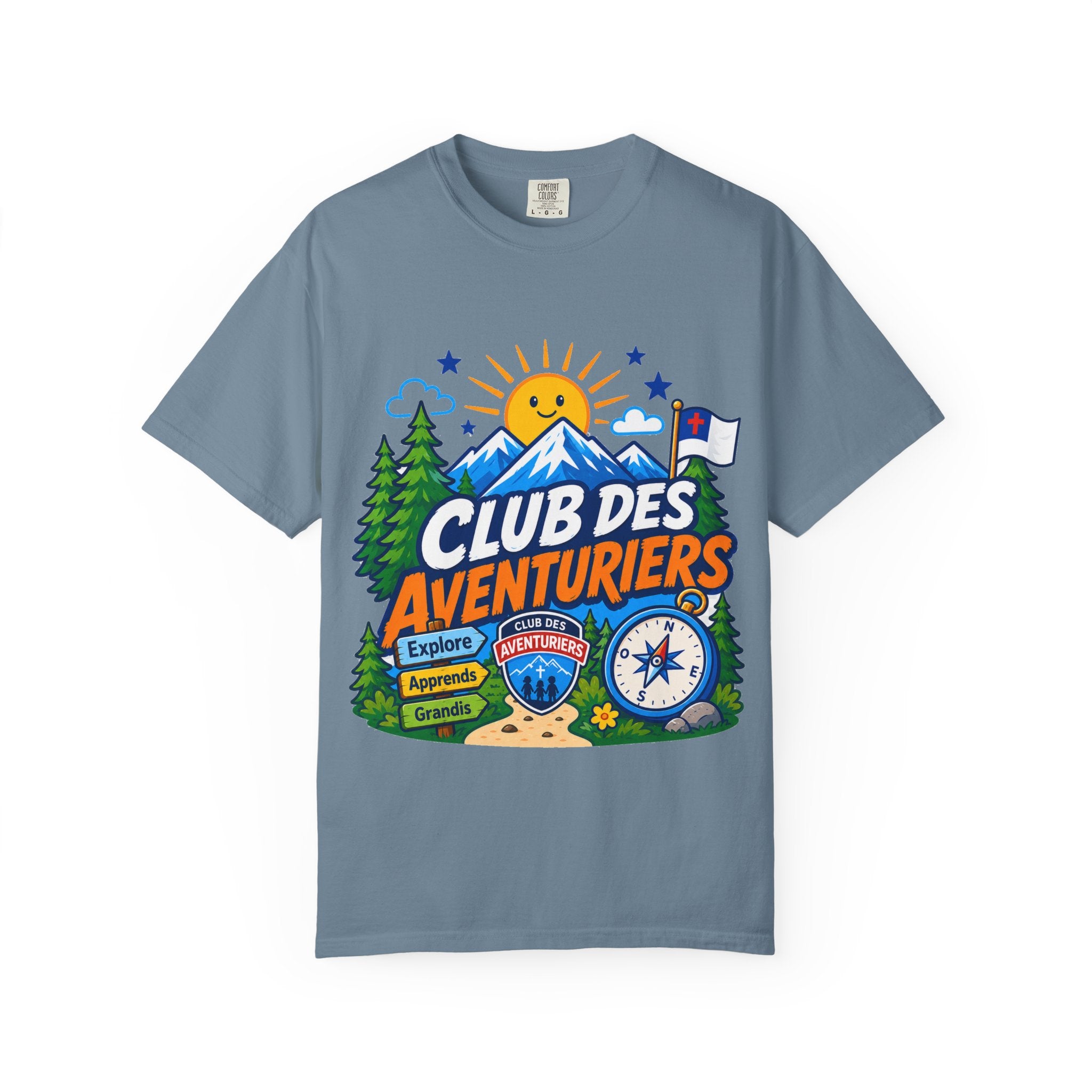 Club des Aventuriers T-Shirt Unisexe (Adultes) | Camping Boussole et Soleil