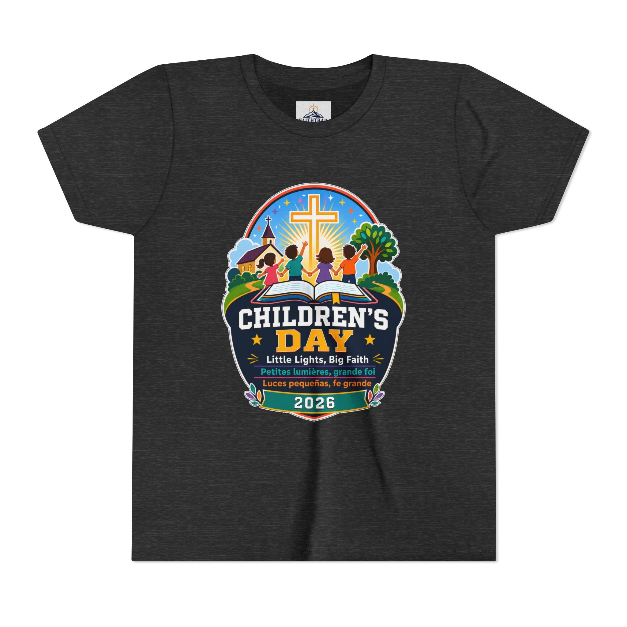 Children's Day Youth Tee – 'Little Lights, Big Faith' 2026 Church Kids T‑Shirt
