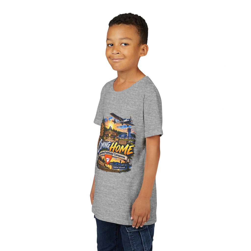 International Pathfinder Camporee - Stand Strong - Osh Kosh T-Shirt/Youth Tee — "Coming Home"