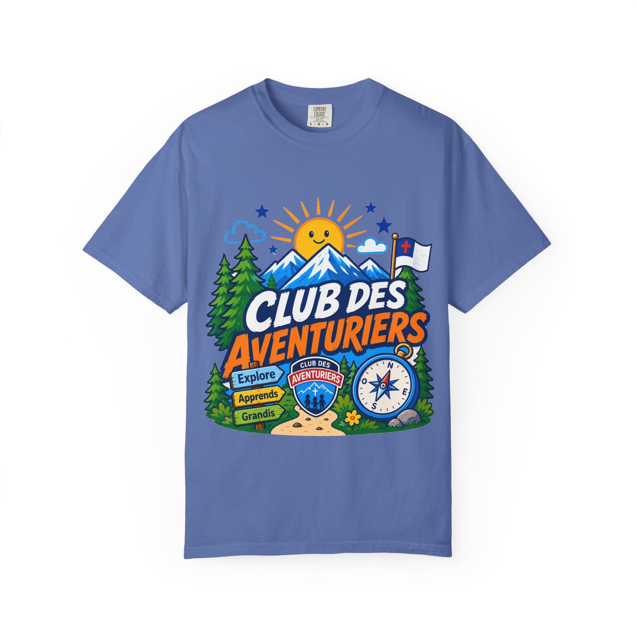 Club des Aventuriers T-Shirt Unisexe (Adultes) | Camping Boussole et Soleil