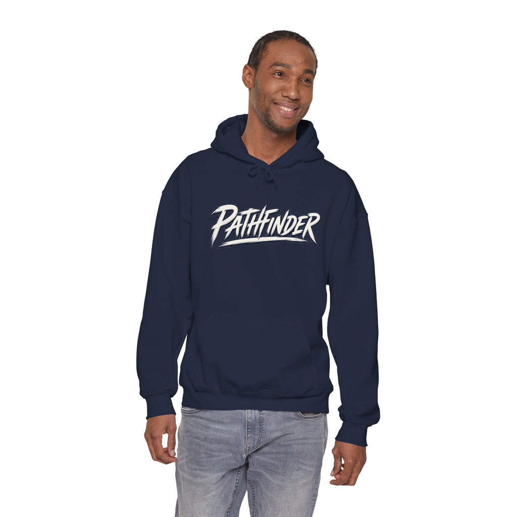 Pathfinder Graphic Hoodie — Retro Script Logo Pullover