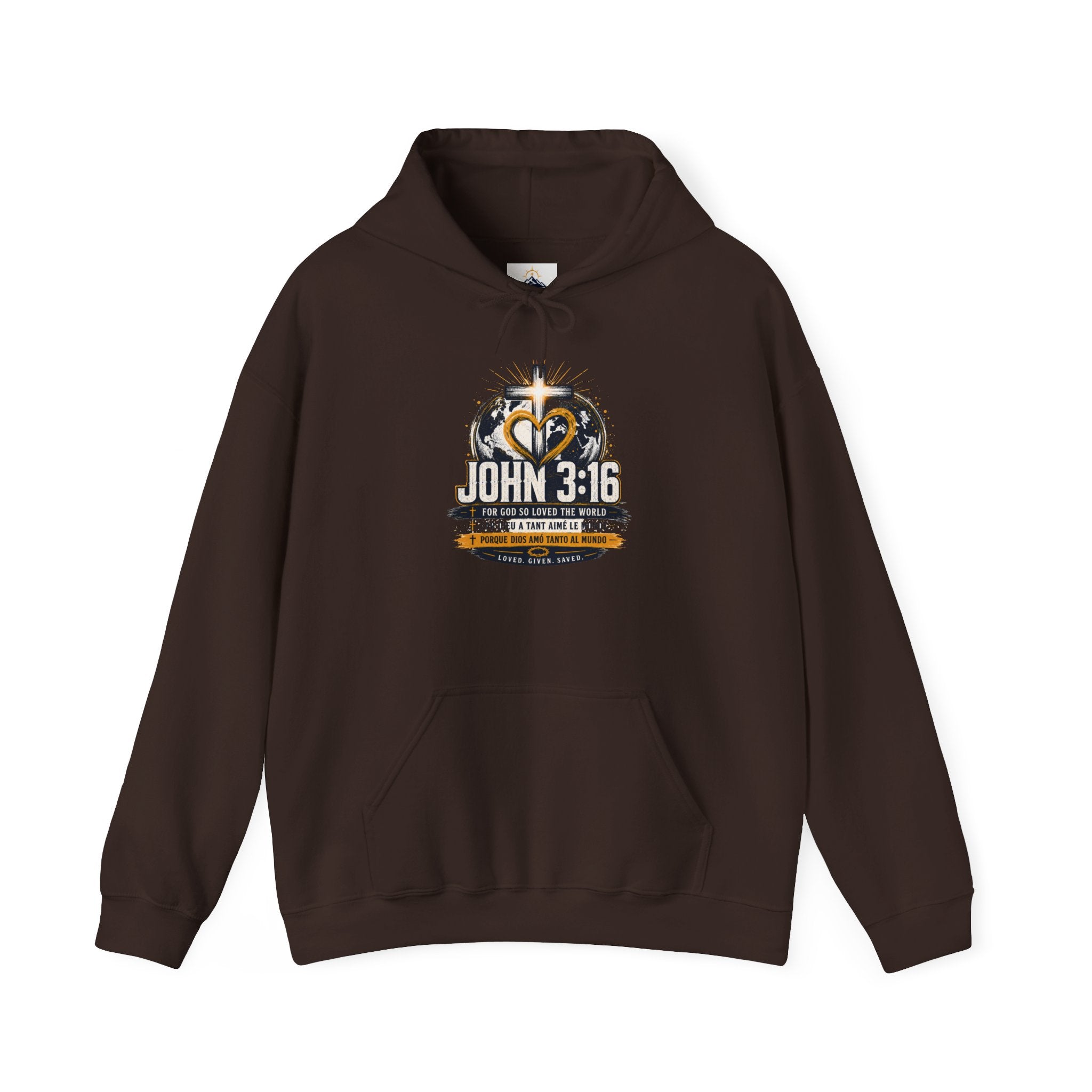 John 3:16 Christian Hoodie — Faith Cross Gospel Sweatshirt