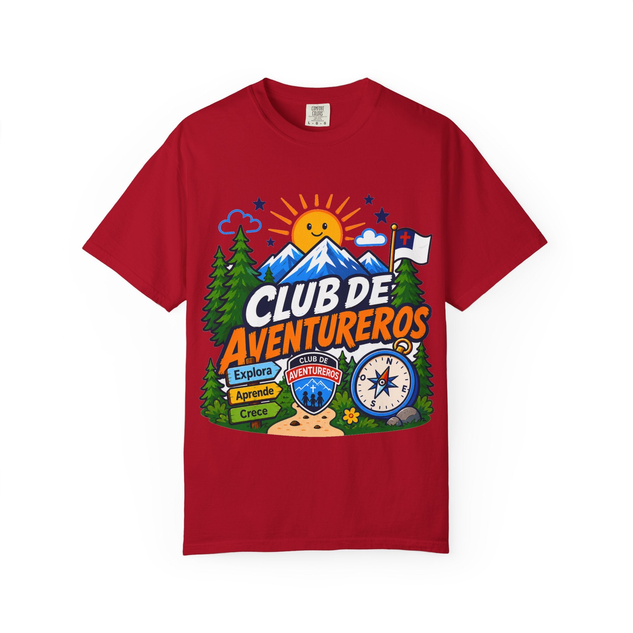 Club de Aventureros Camiseta (Adultos) | Camping, Brújula y Sol