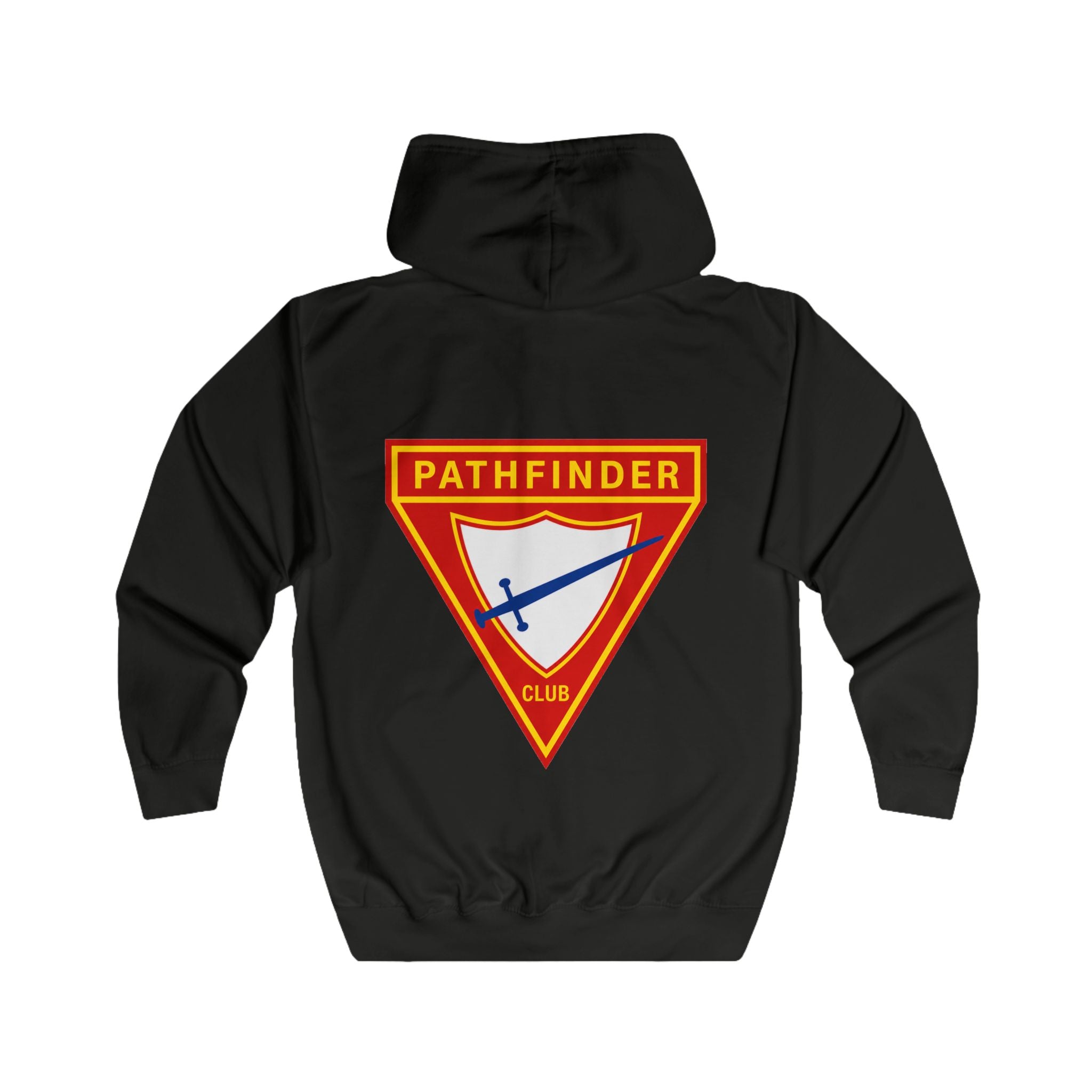 Pathfinder Club Zip Hoodie – Retro Shield Logo Hoodie