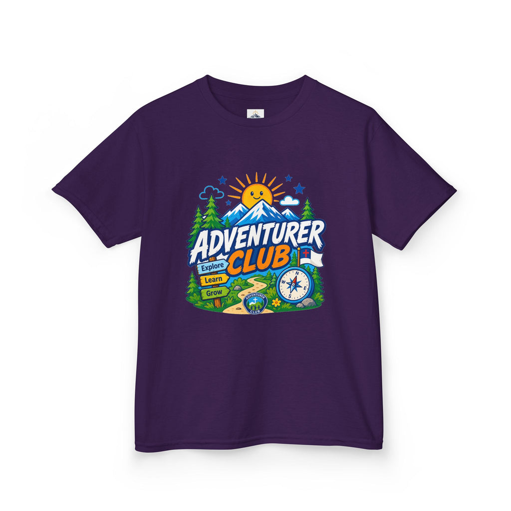 Adventurer Club Kids Tee | Camping Compass Sunrise Outdoors