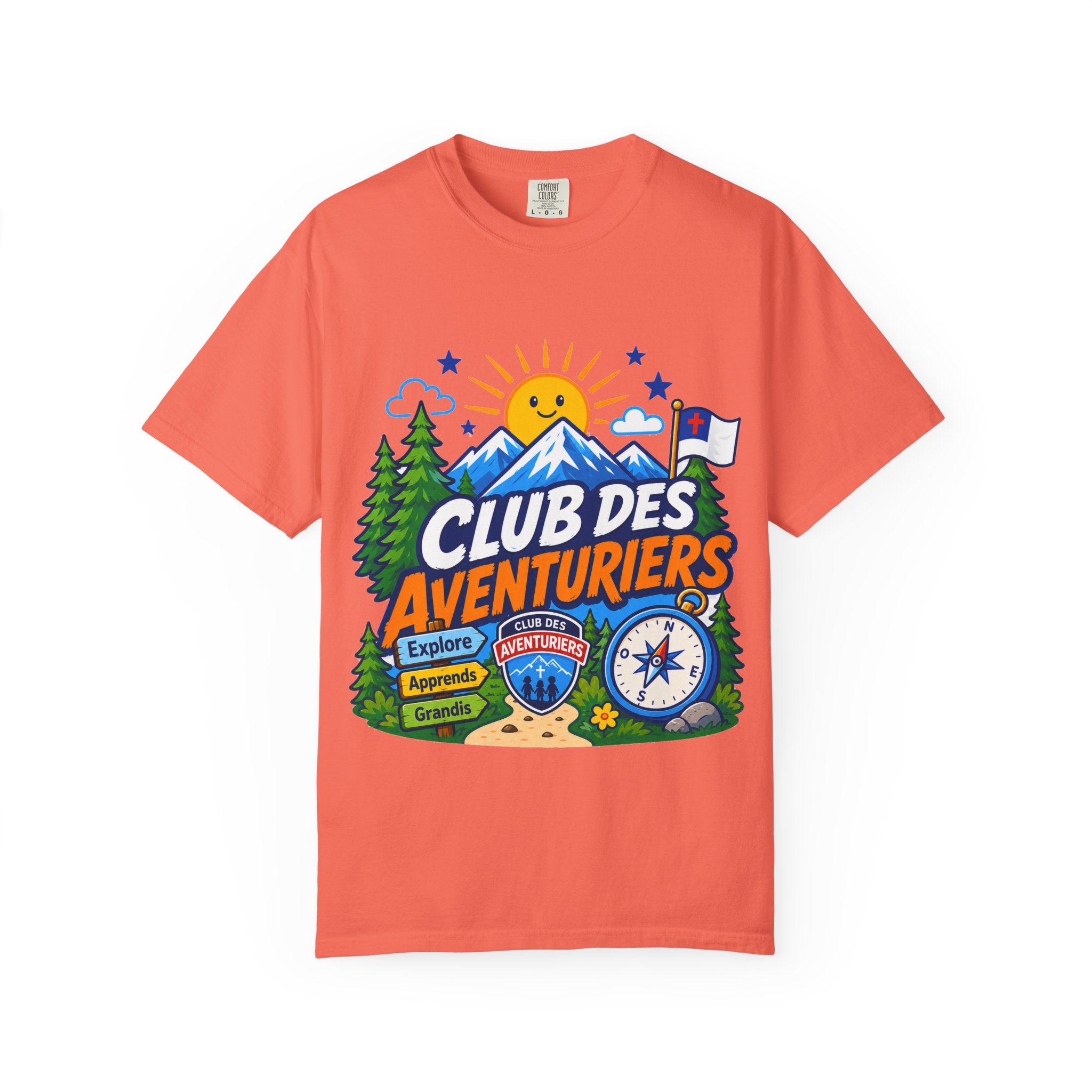 Club des Aventuriers T-Shirt Unisexe (Adultes) | Camping Boussole et Soleil