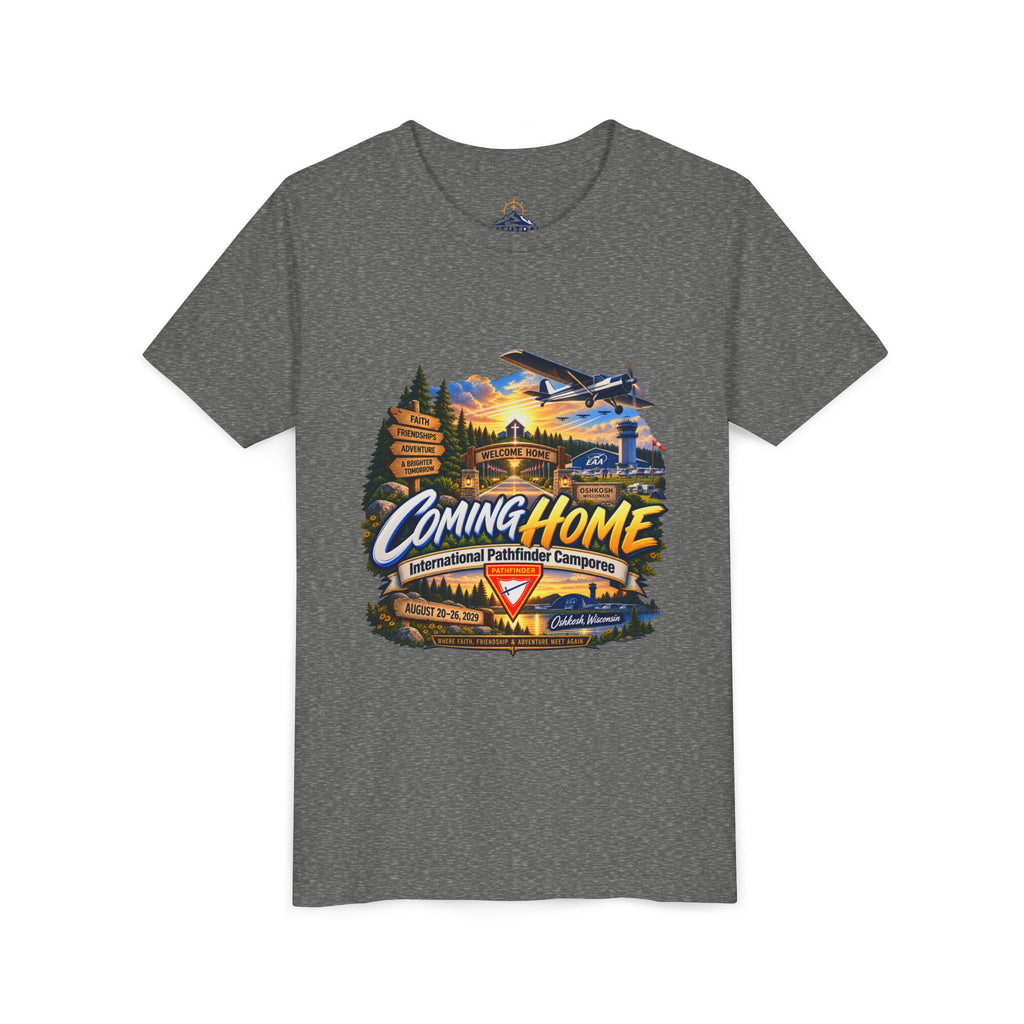 International Pathfinder Camporee - Stand Strong - Osh Kosh T-Shirt/Youth Tee — "Coming Home"