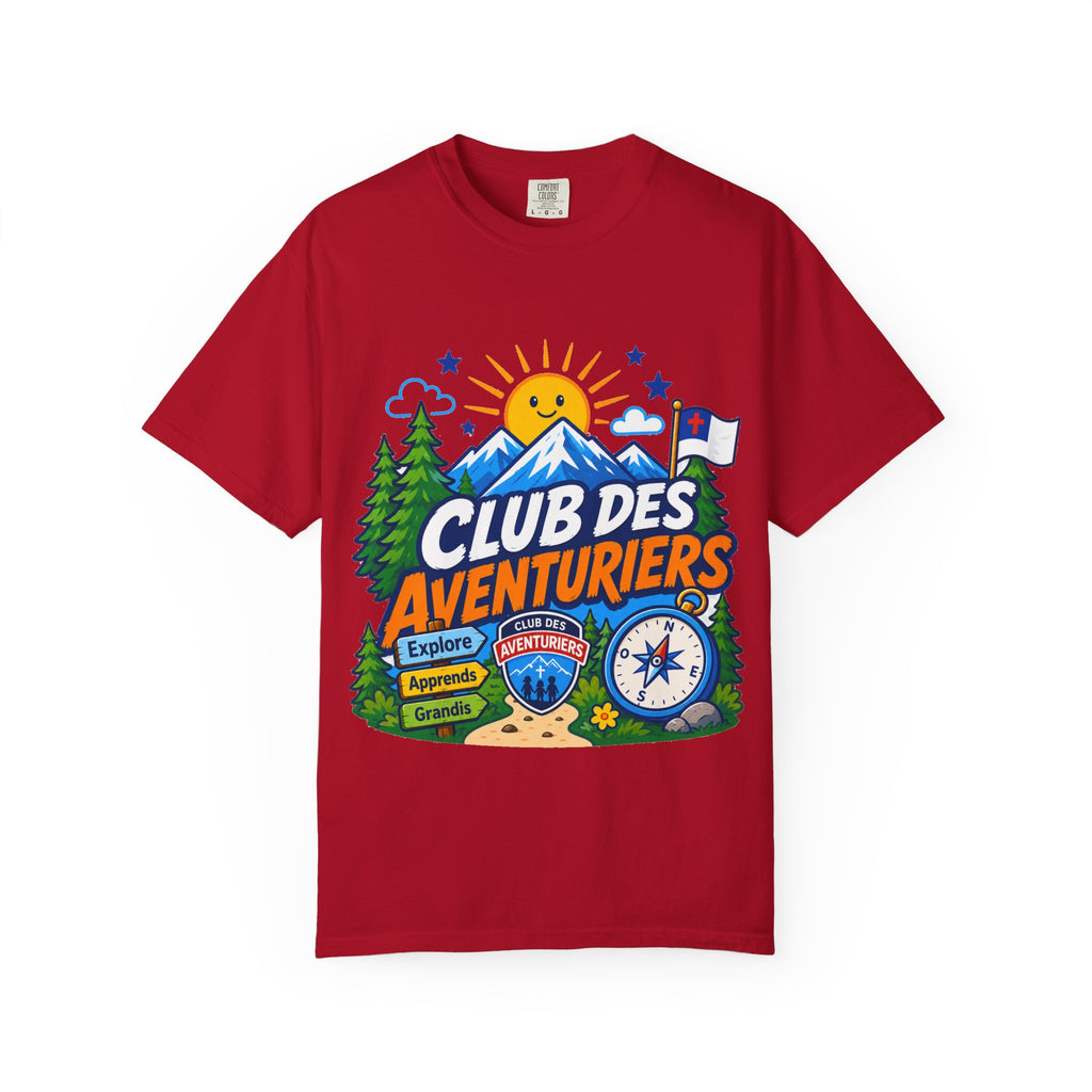 Club des Aventuriers T-Shirt Unisexe (Adultes) | Camping Boussole et Soleil