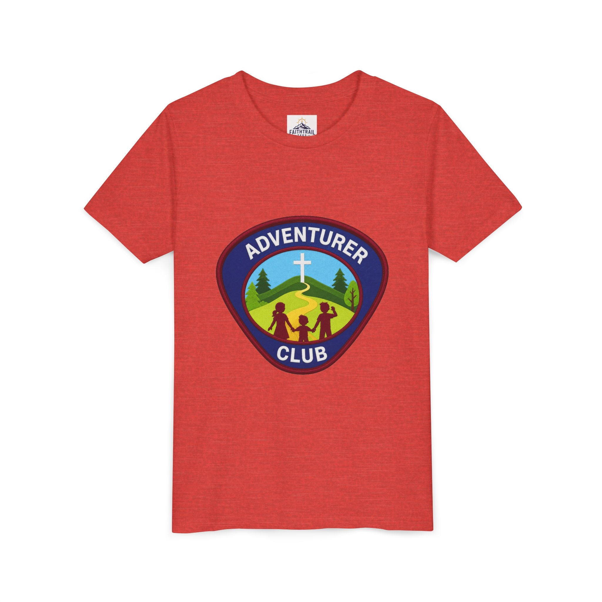 Adventurer Club Youth Tee – Christian Kids Outdoor Badge Shirt