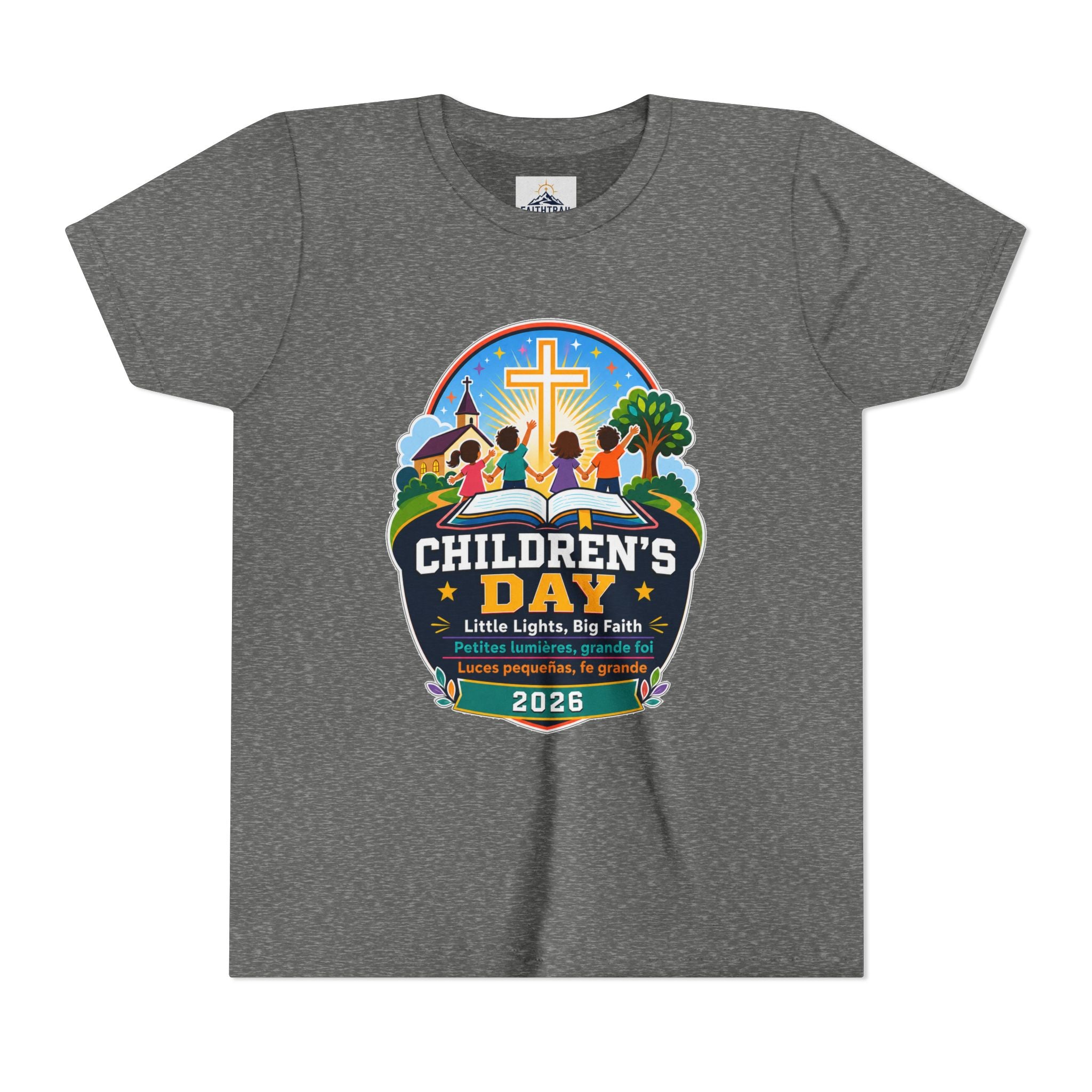 Children's Day Youth Tee – 'Little Lights, Big Faith' 2026 Church Kids T‑Shirt