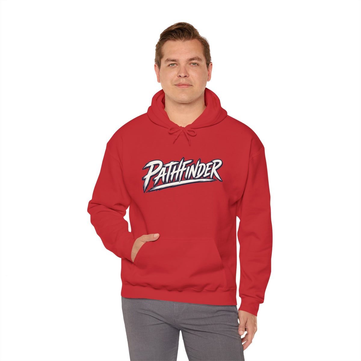 Pathfinder Graphic Hoodie — Retro Script Logo Pullover