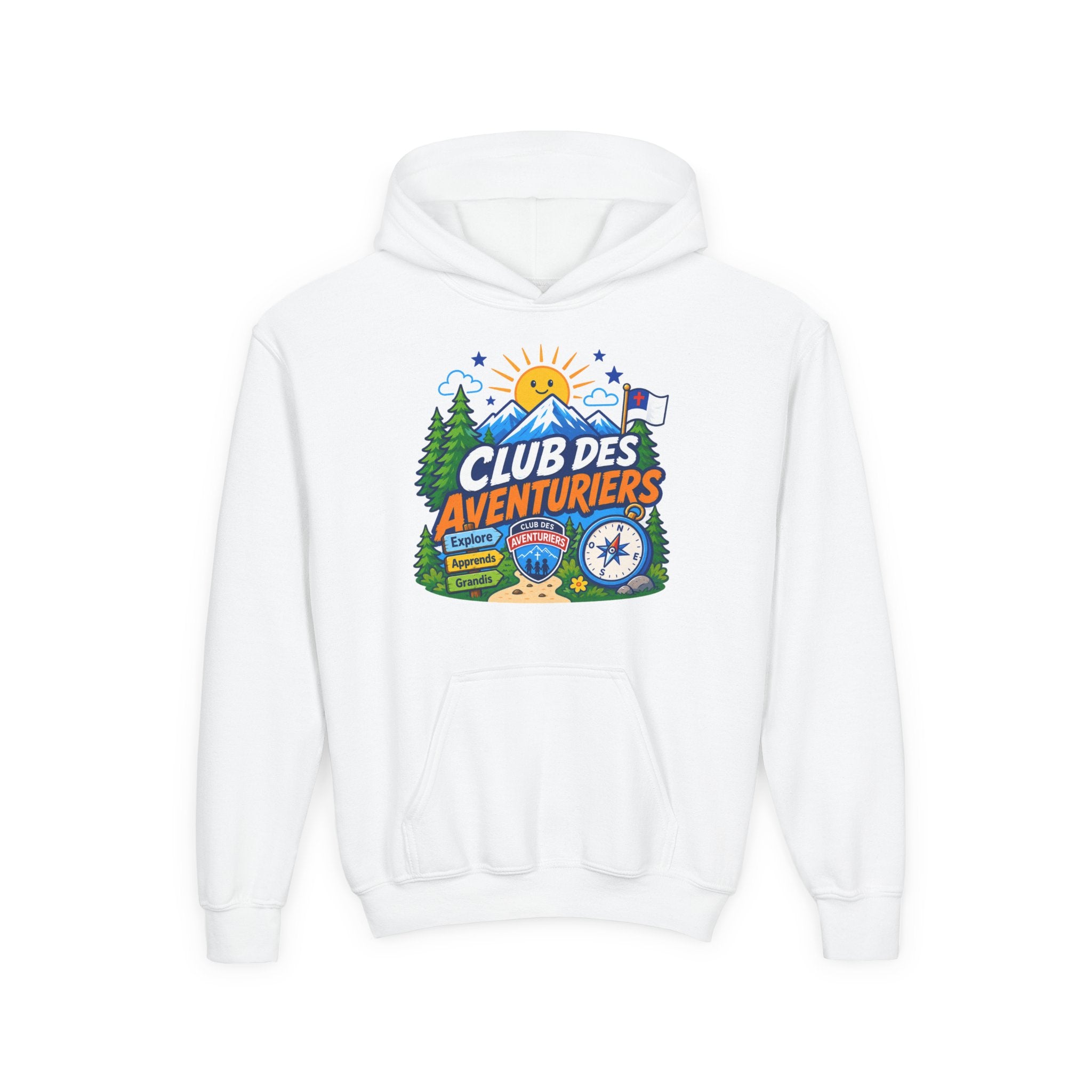 Club des Aventuriers Sweatshirt à Capuche (Enfants) | Design de Camping