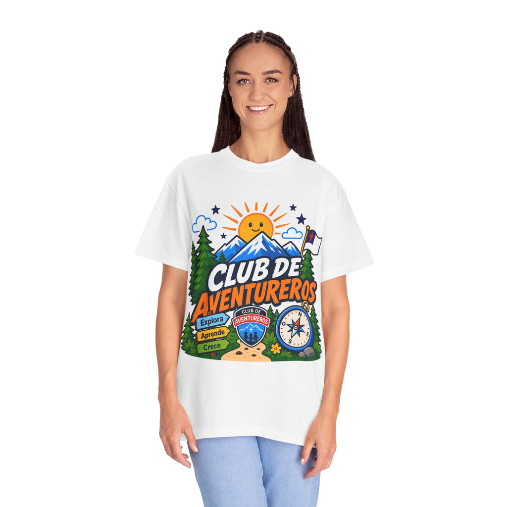 Club de Aventureros Camiseta (Adultos) | Camping, Brújula y Sol