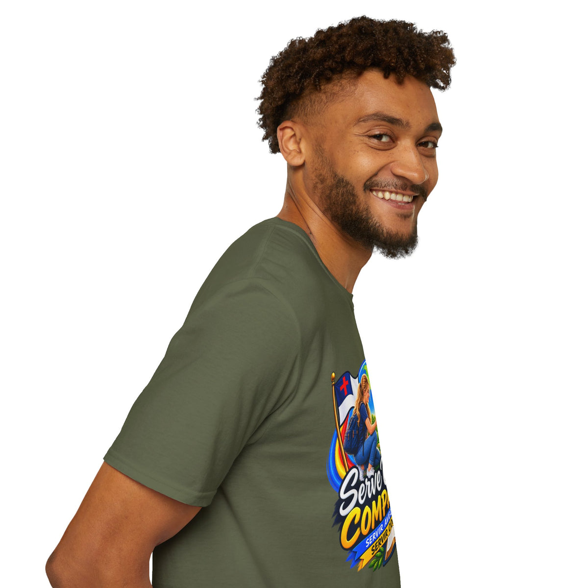Serve With Compassion T-Shirt — Christian Volunteer Faith Tee