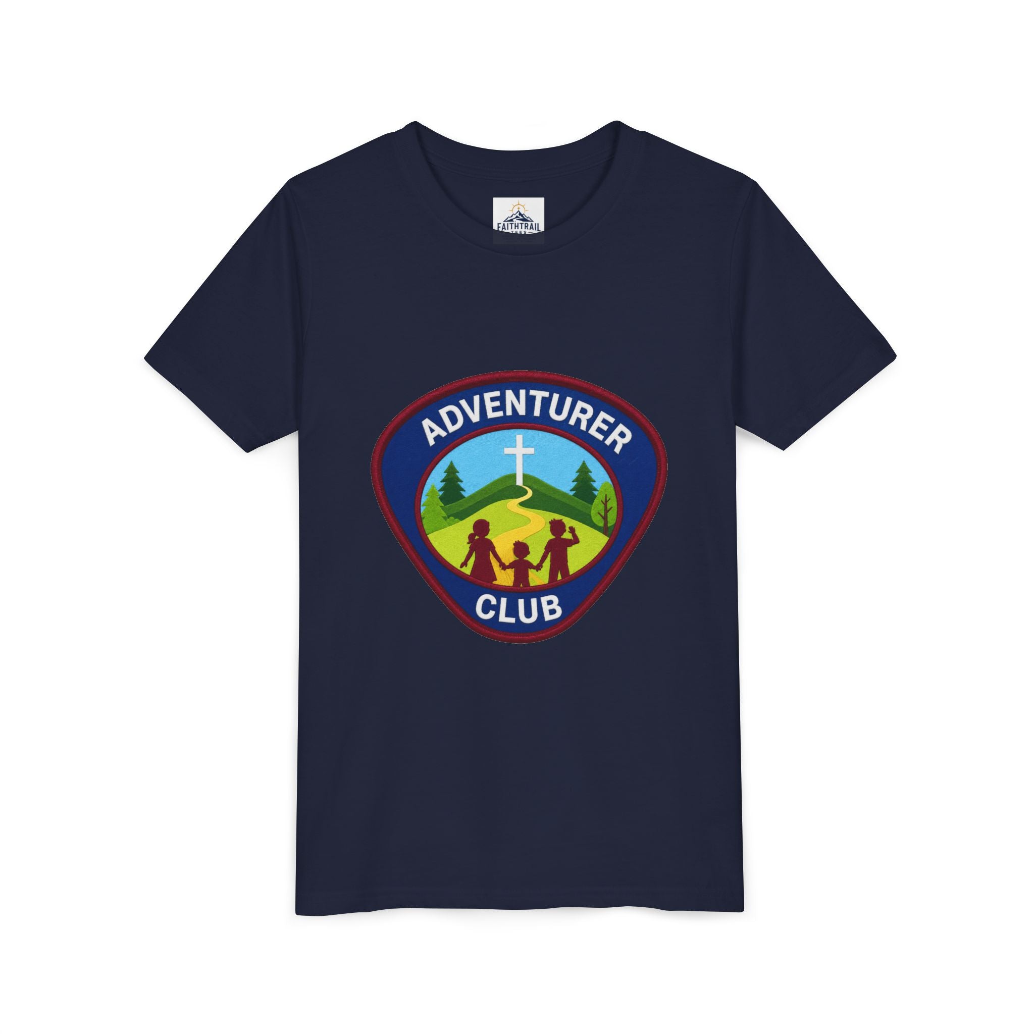 Adventurer Club Youth Tee – Christian Kids Outdoor Badge Shirt