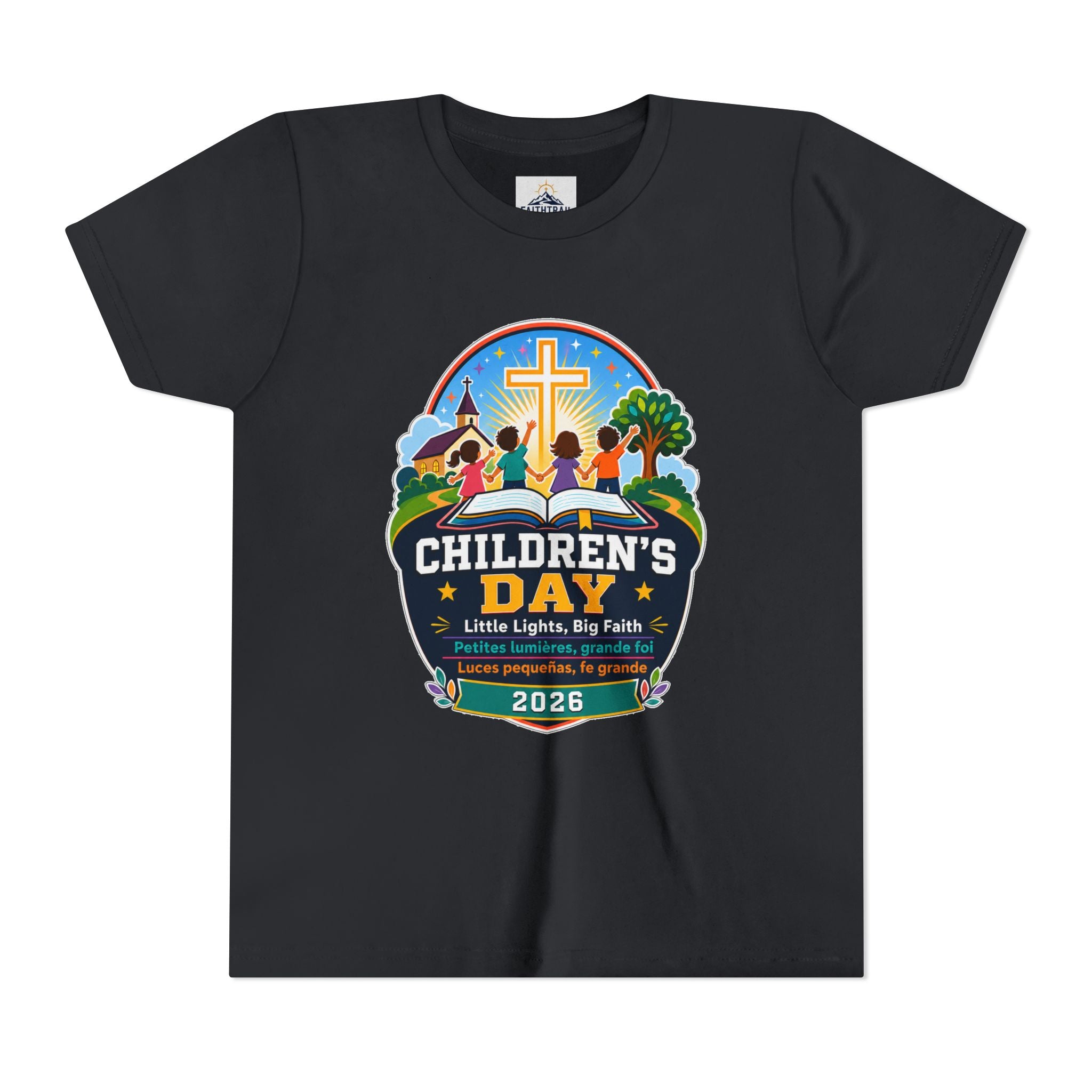 Children's Day Youth Tee – 'Little Lights, Big Faith' 2026 Church Kids T‑Shirt