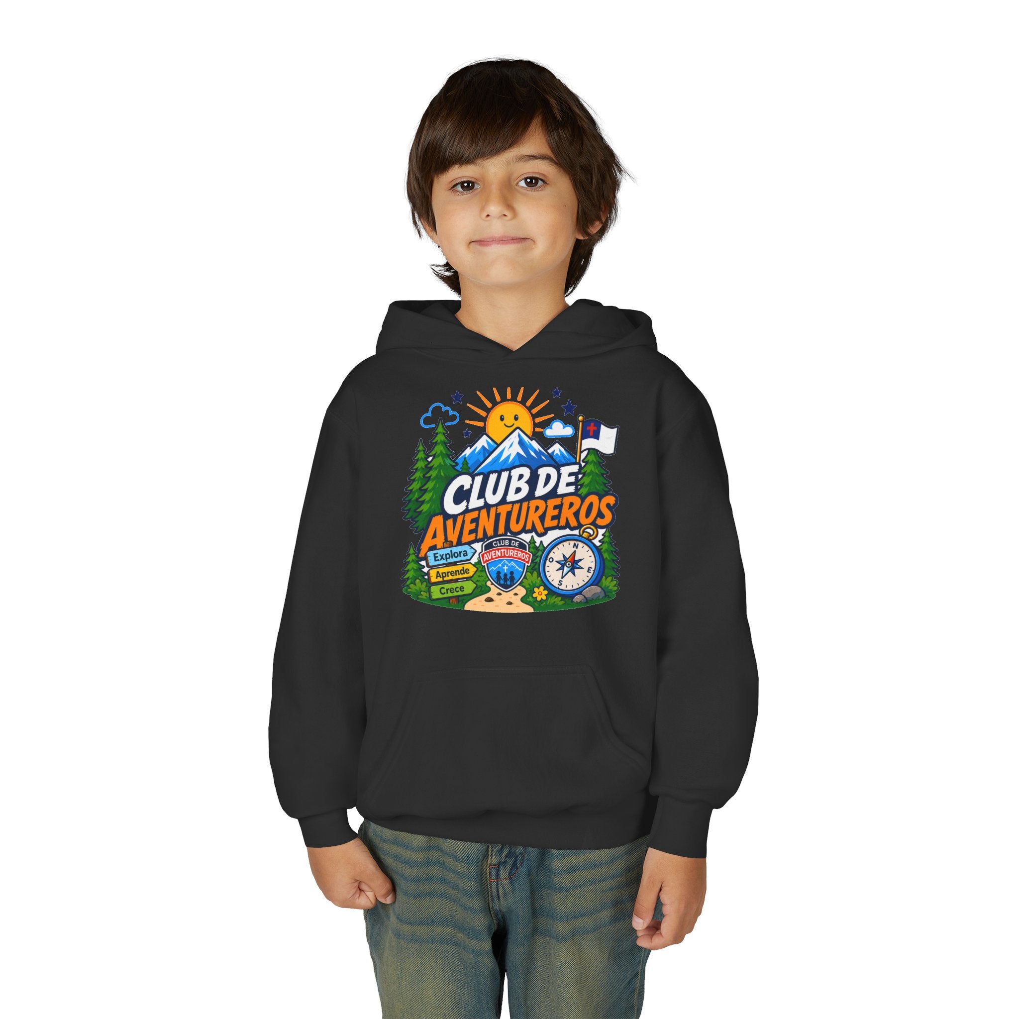 Club de Adventureros | Sudadera con capucha y estampado para Niños | Cámping