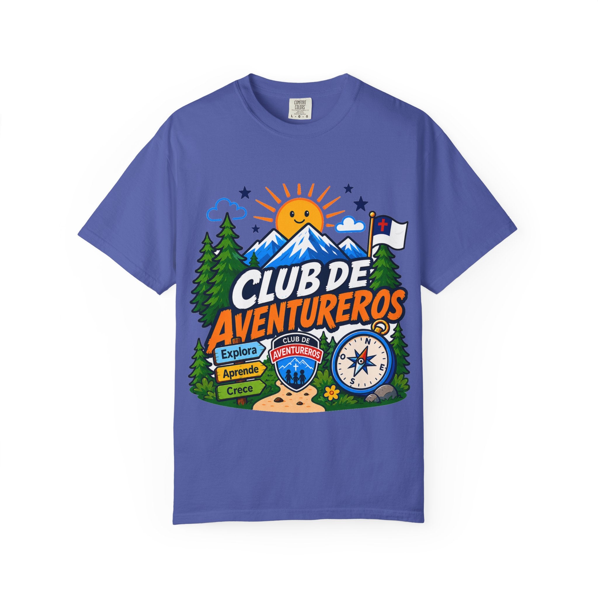 Club de Aventureros Camiseta (Adultos) | Camping, Brújula y Sol