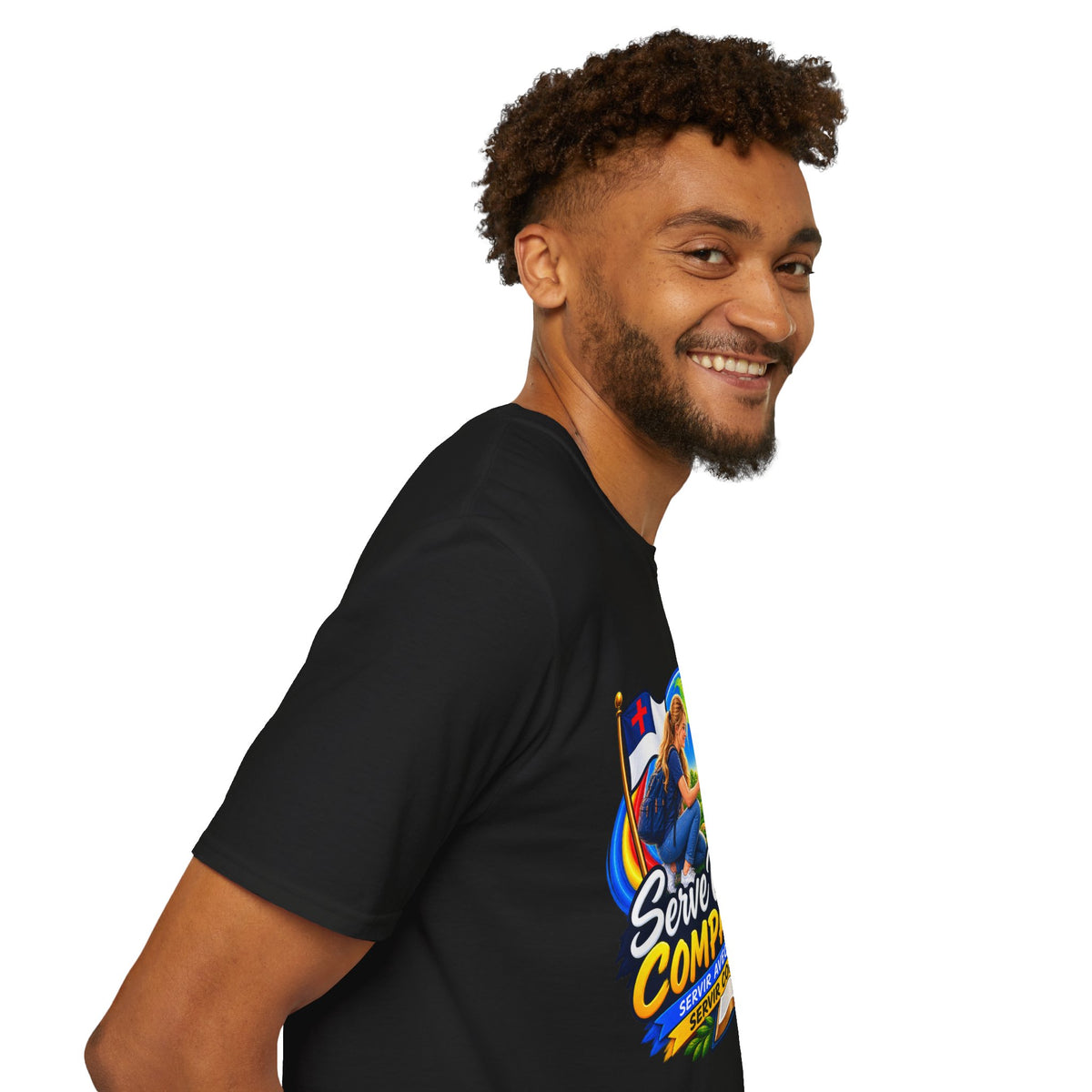 Serve With Compassion T-Shirt — Christian Volunteer Faith Tee