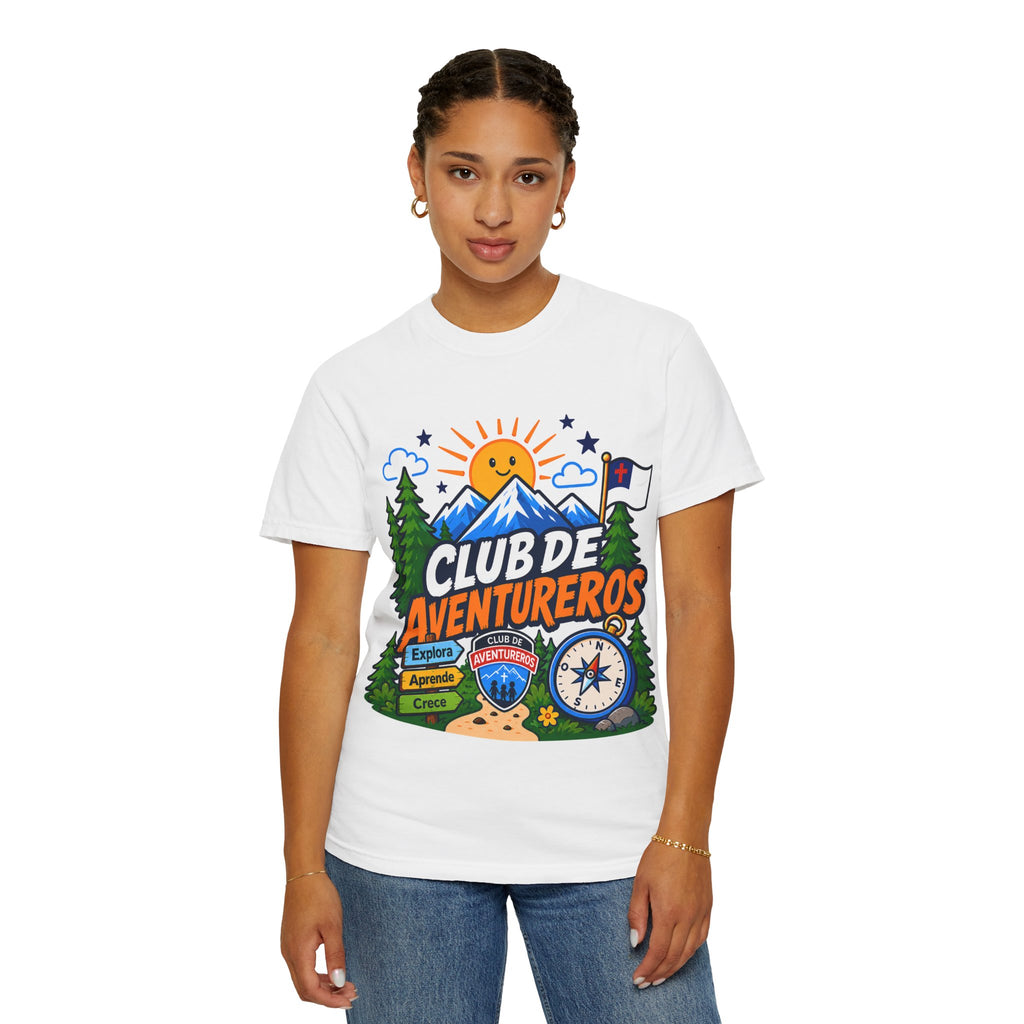 Club de Aventureros Camiseta (Adultos) | Camping, Brújula y Sol