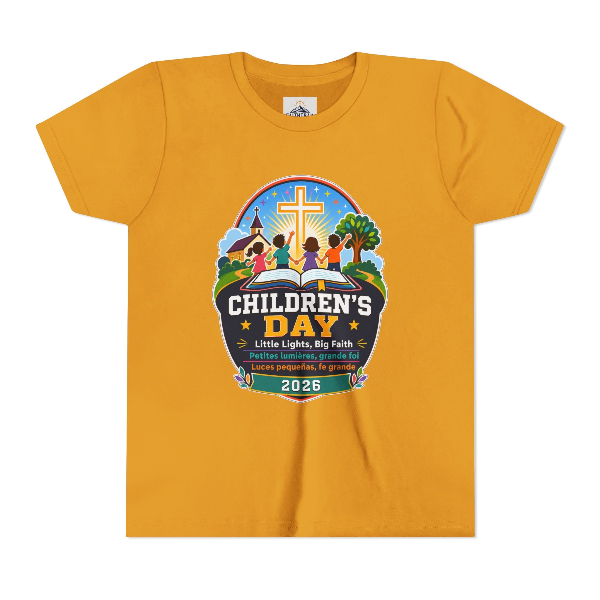 Children's Day Youth Tee – 'Little Lights, Big Faith' 2026 Church Kids T‑Shirt