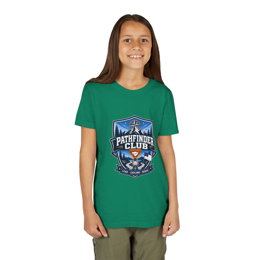 Conquistadores Camiseta para jóvenes | Camping Compass, Fogata, Pinos