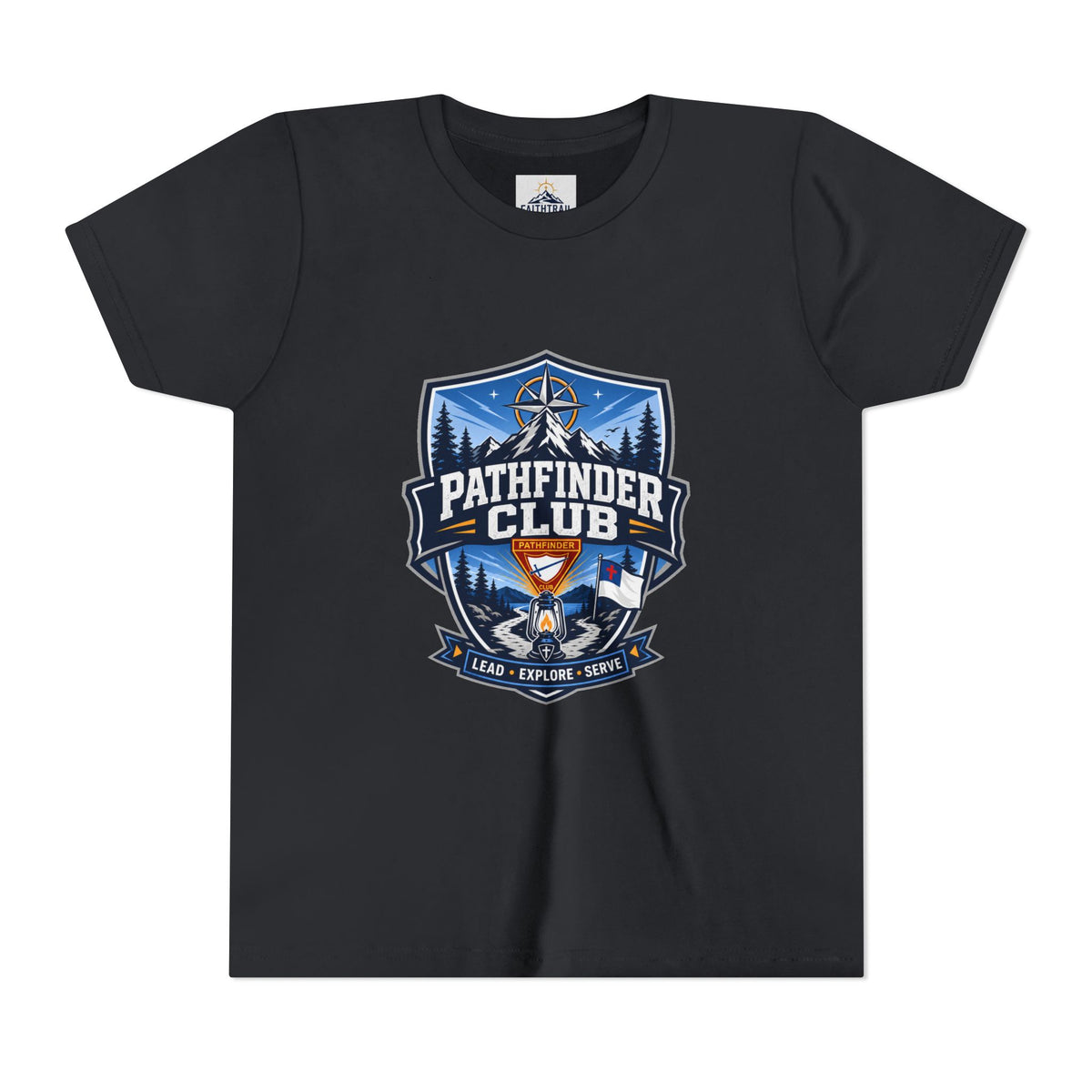 Camiseta juvenil del Club de Conquistadores | Brújula de camping, Fogata, Pinos
