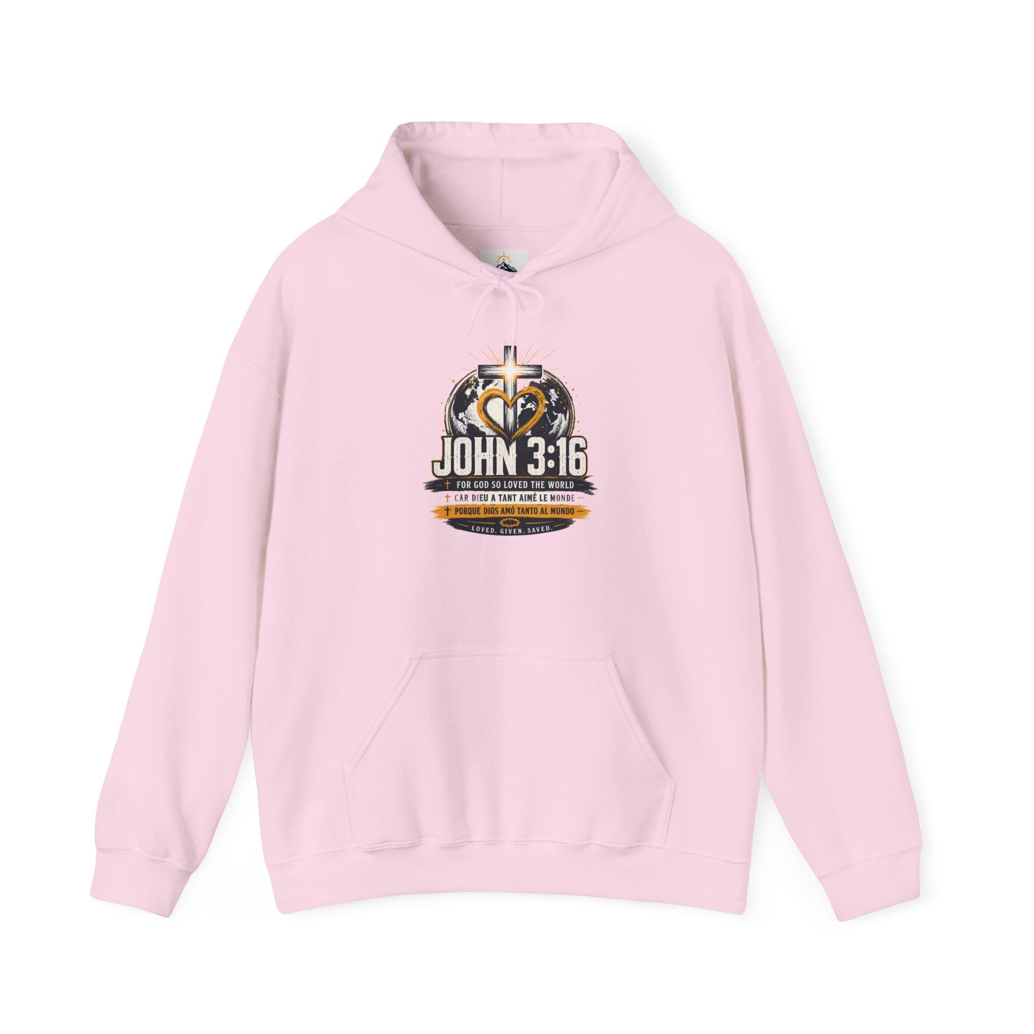 John 3:16 Christian Hoodie — Faith Cross Gospel Sweatshirt