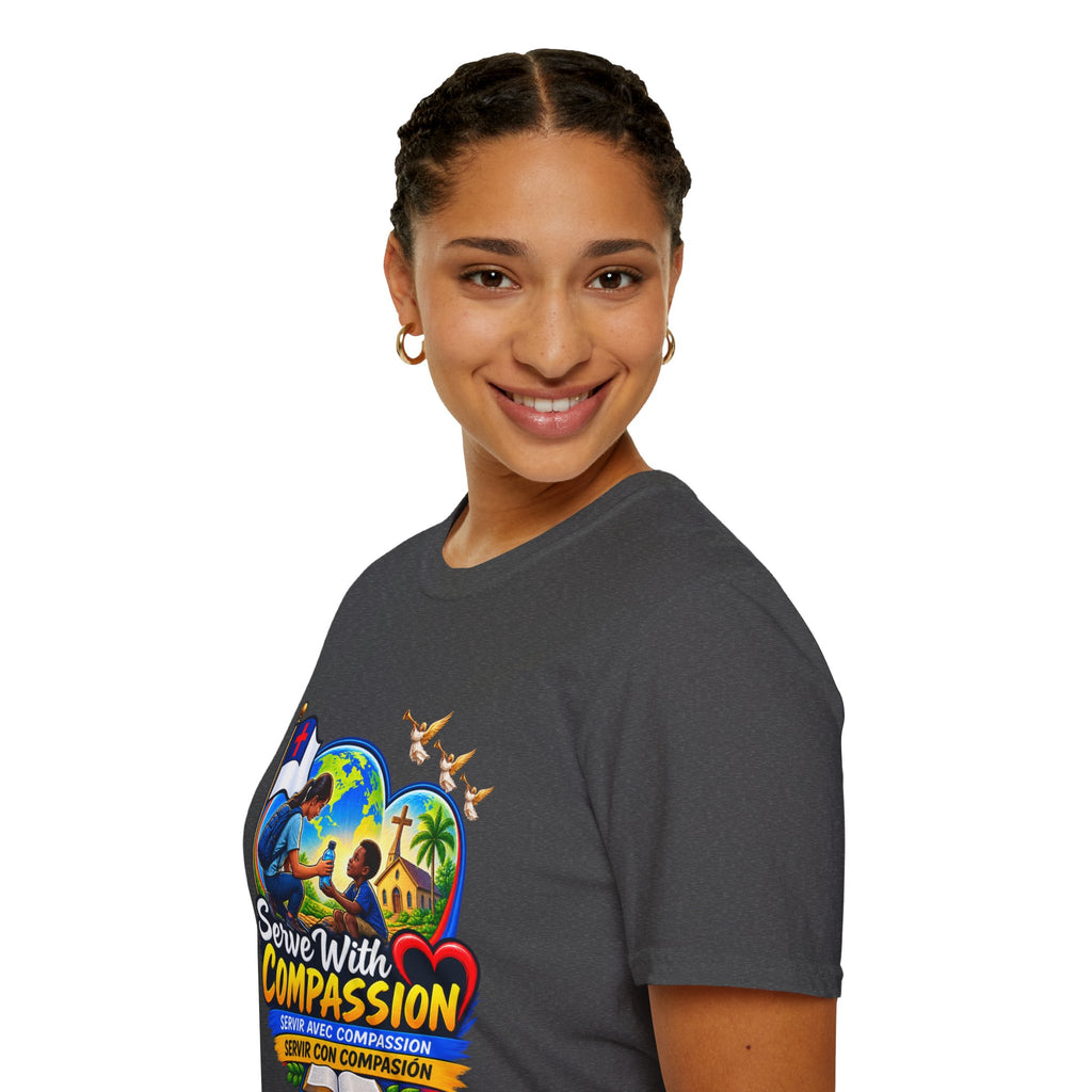 Serve With Compassion T-Shirt — Christian Faith-Based Volunteer Tee