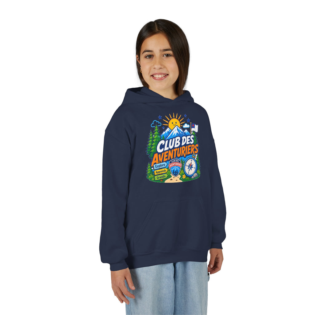 Club des Aventuriers Sweatshirt à Capuche (Enfants) | Design de Camping