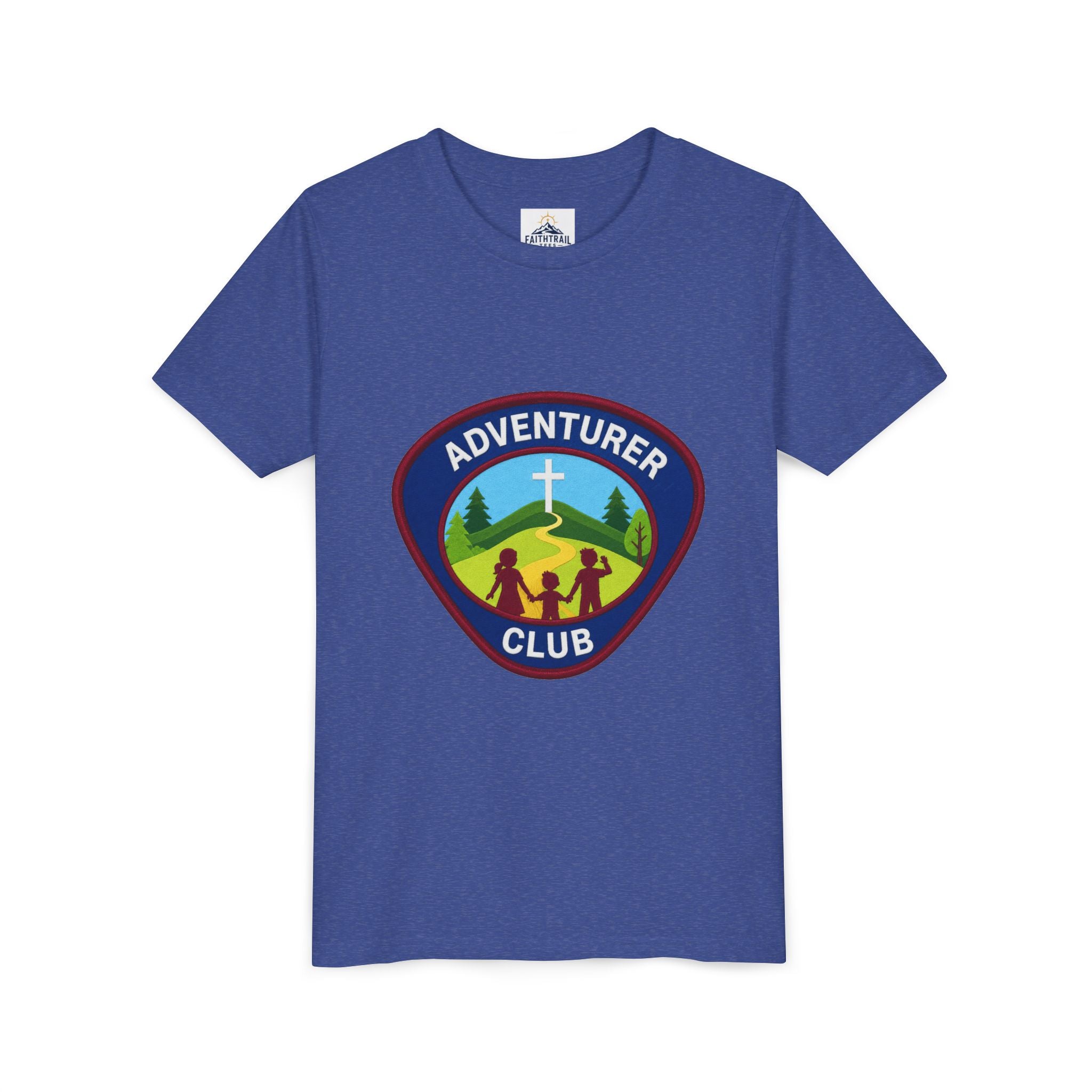 Adventurer Club Youth Tee – Christian Kids Outdoor Badge Shirt