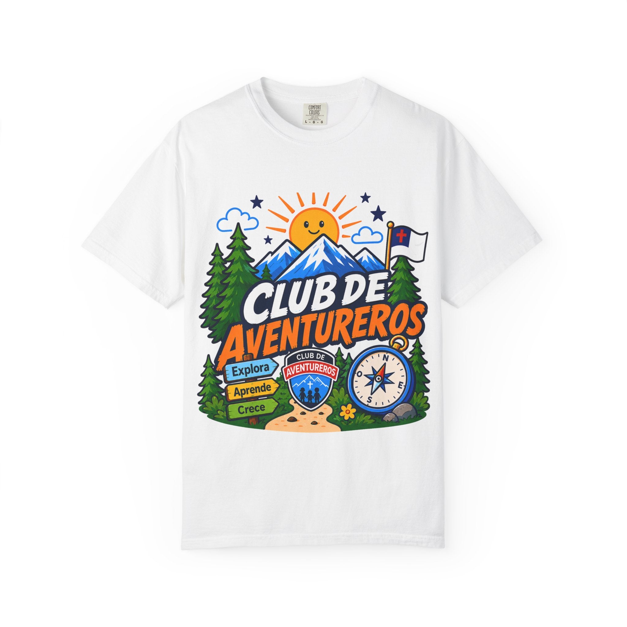 Club de Aventureros Camiseta (Adultos) | Camping, Brújula y Sol