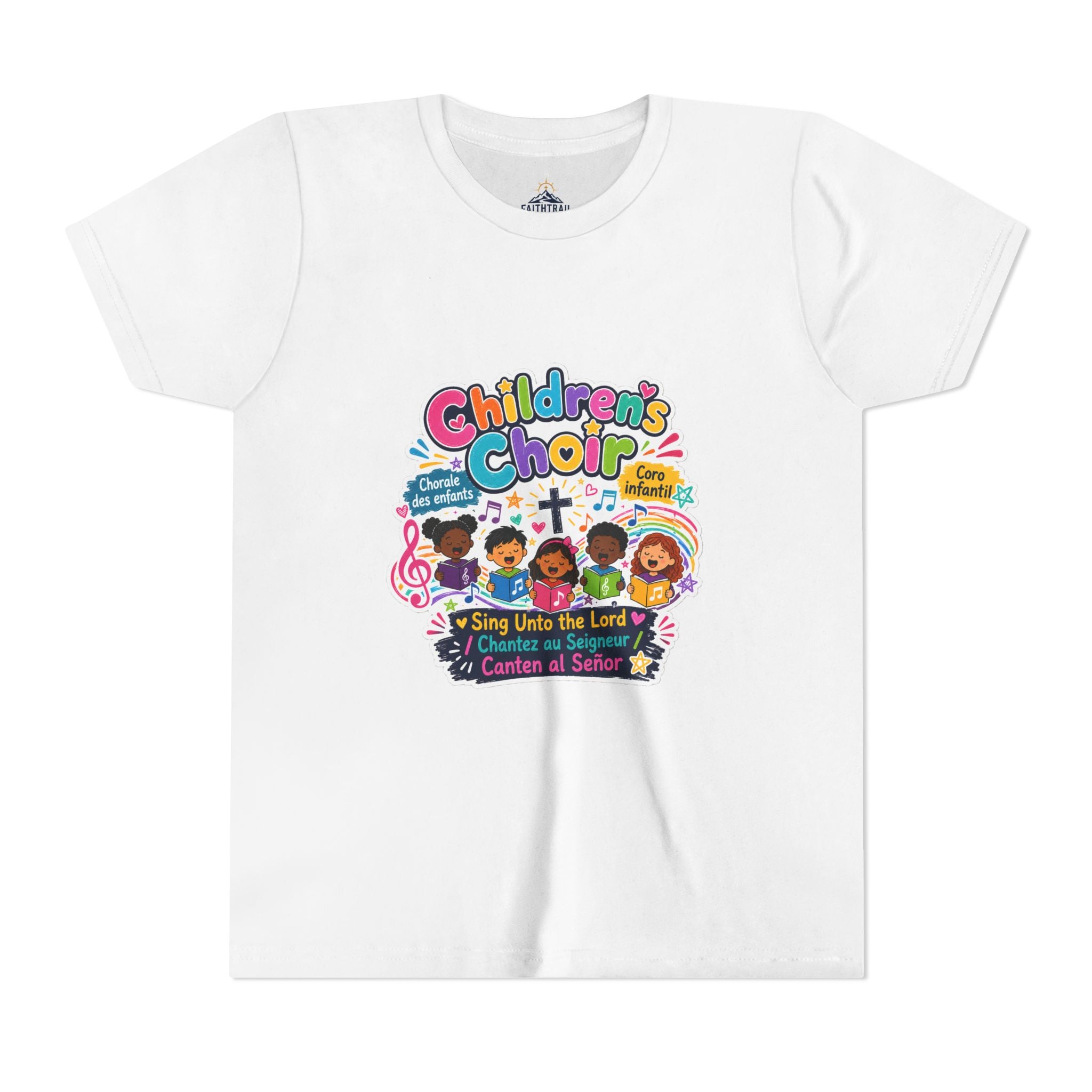 Children's Choir Youth Tee — Colorful 'Children's Choir' Gospel Music Shirt for Kids
