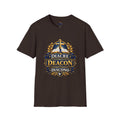 Deacon Faith T-Shirt — 'Diacre' Church Cross & Bible Emblem