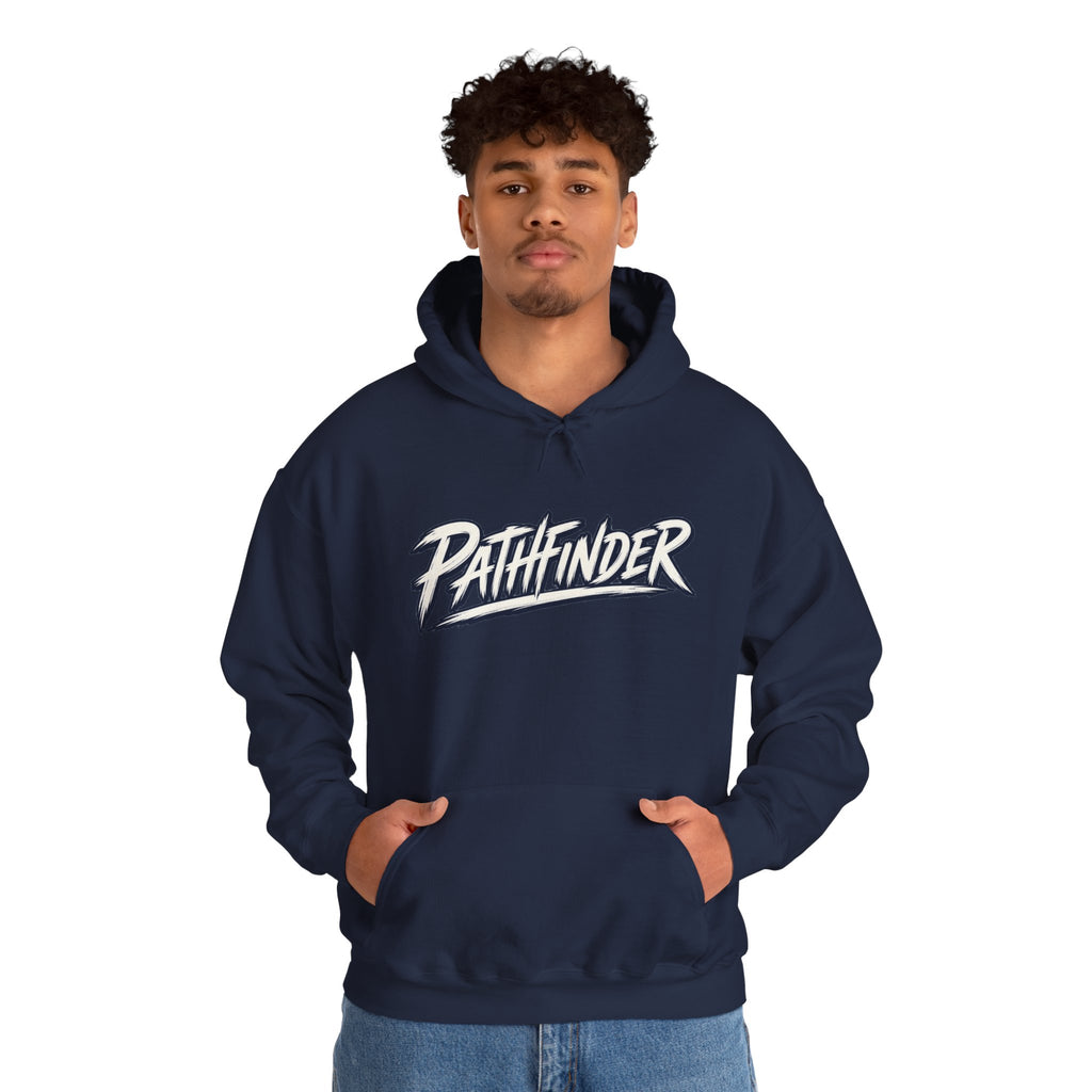 Pathfinder Graphic Hoodie — Retro Script Logo Pullover