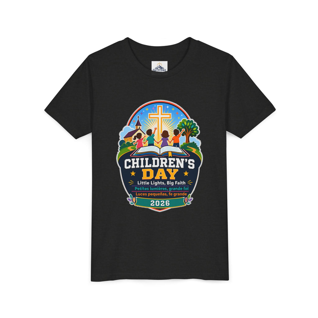 Children's Day Youth Tee – 'Little Lights, Big Faith' 2026 Church Kids T‑Shirt