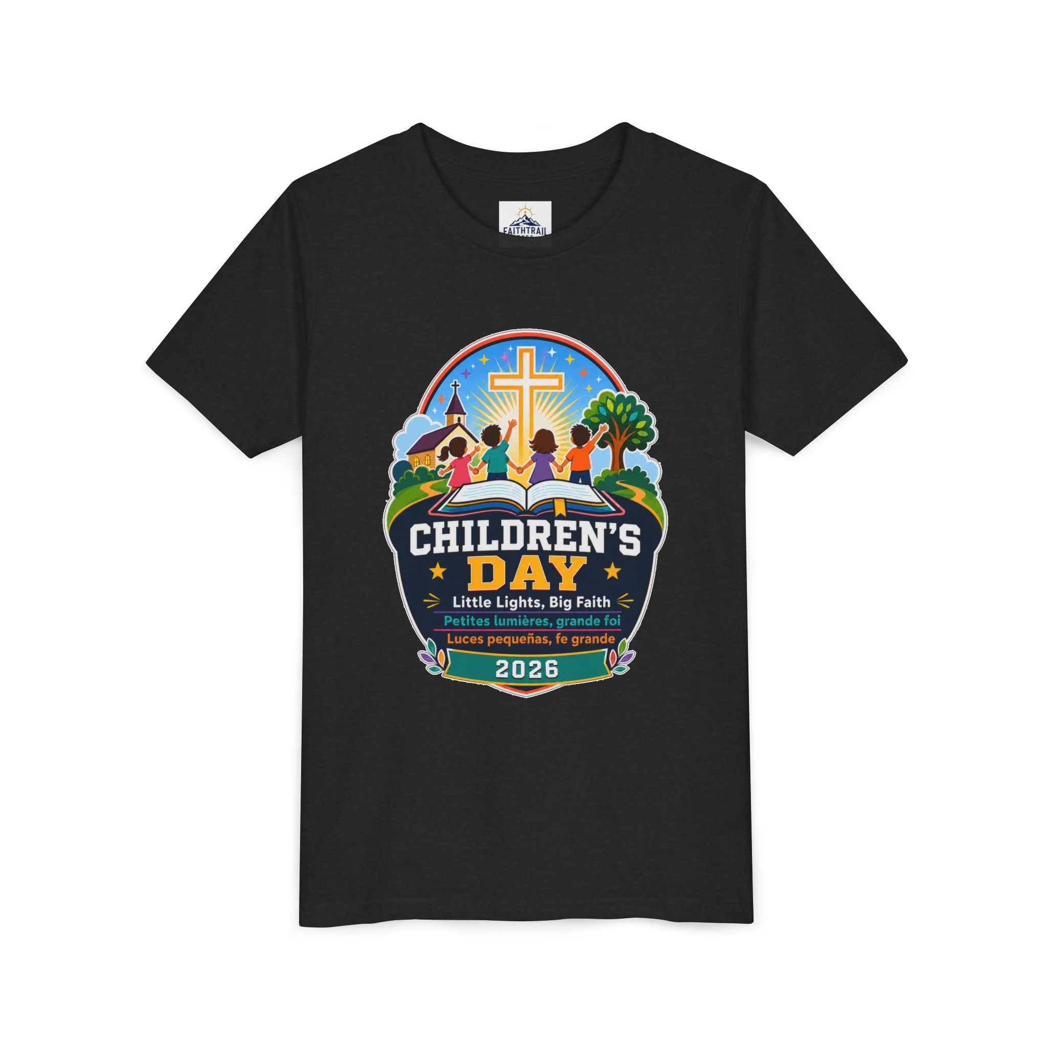 Children's Day Youth Tee – 'Little Lights, Big Faith' 2026 Church Kids T‑Shirt