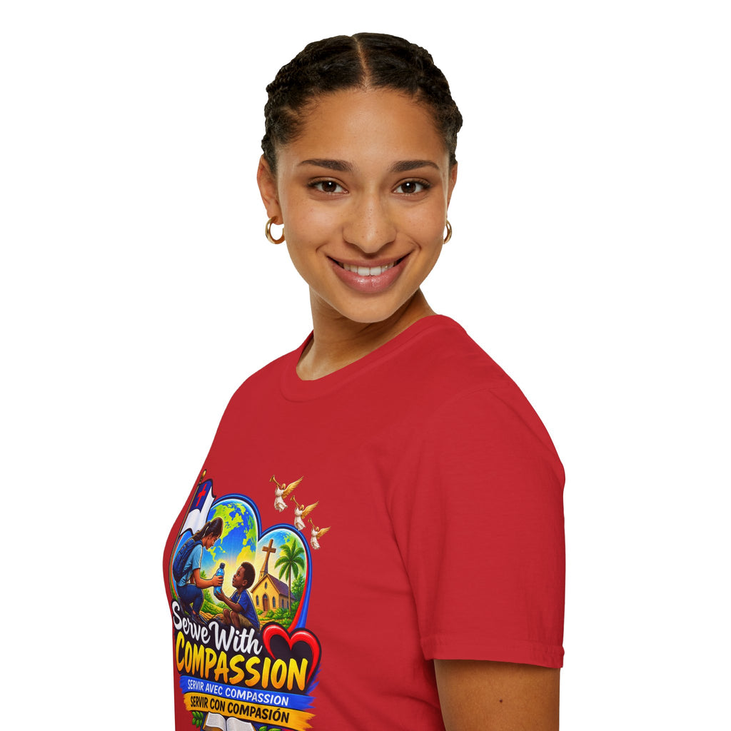 Serve With Compassion T-Shirt — Christian Faith-Based Volunteer Tee