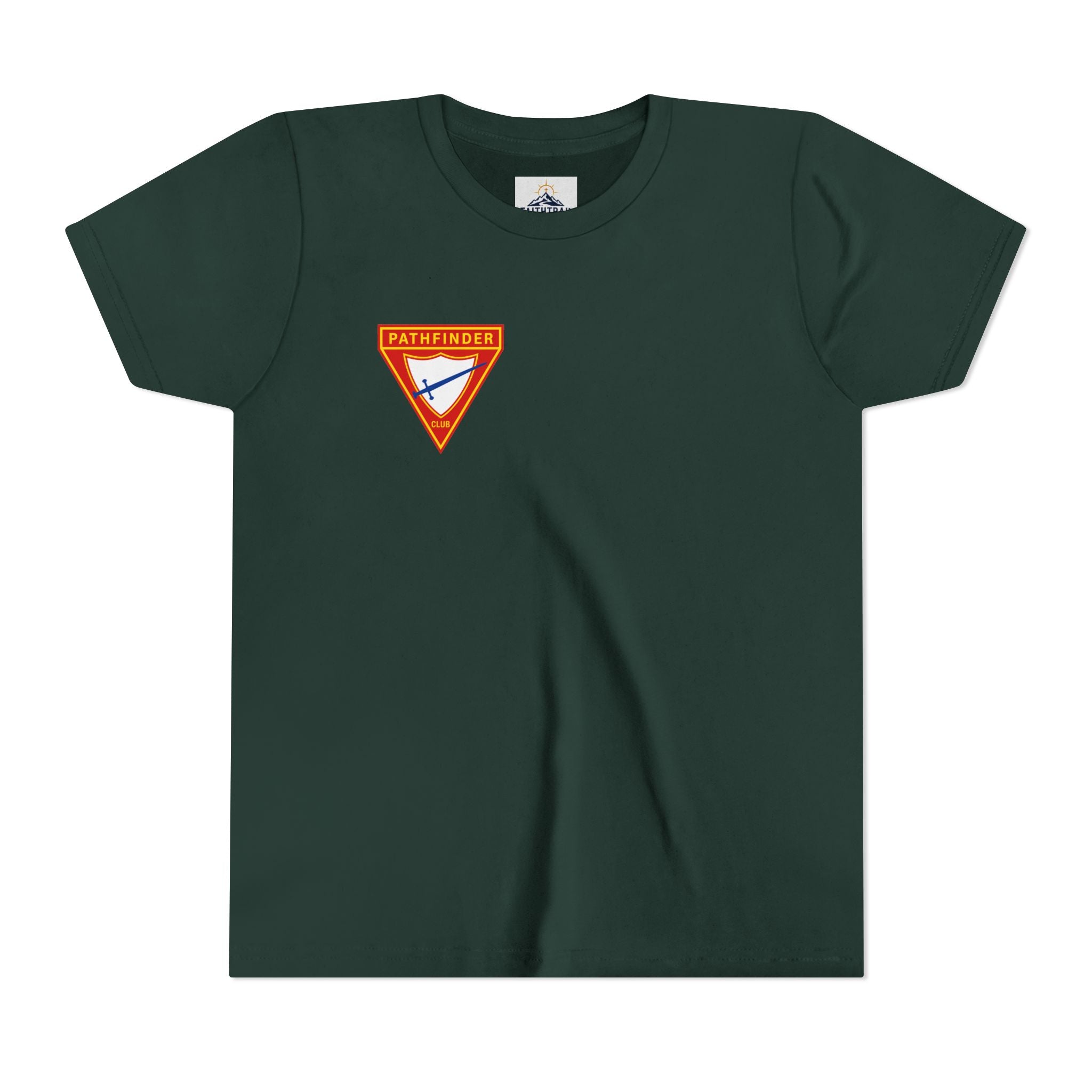 Pathfinder Club Youth Tee — Pathfinder Shield Emblem Short Sleeve Shirt