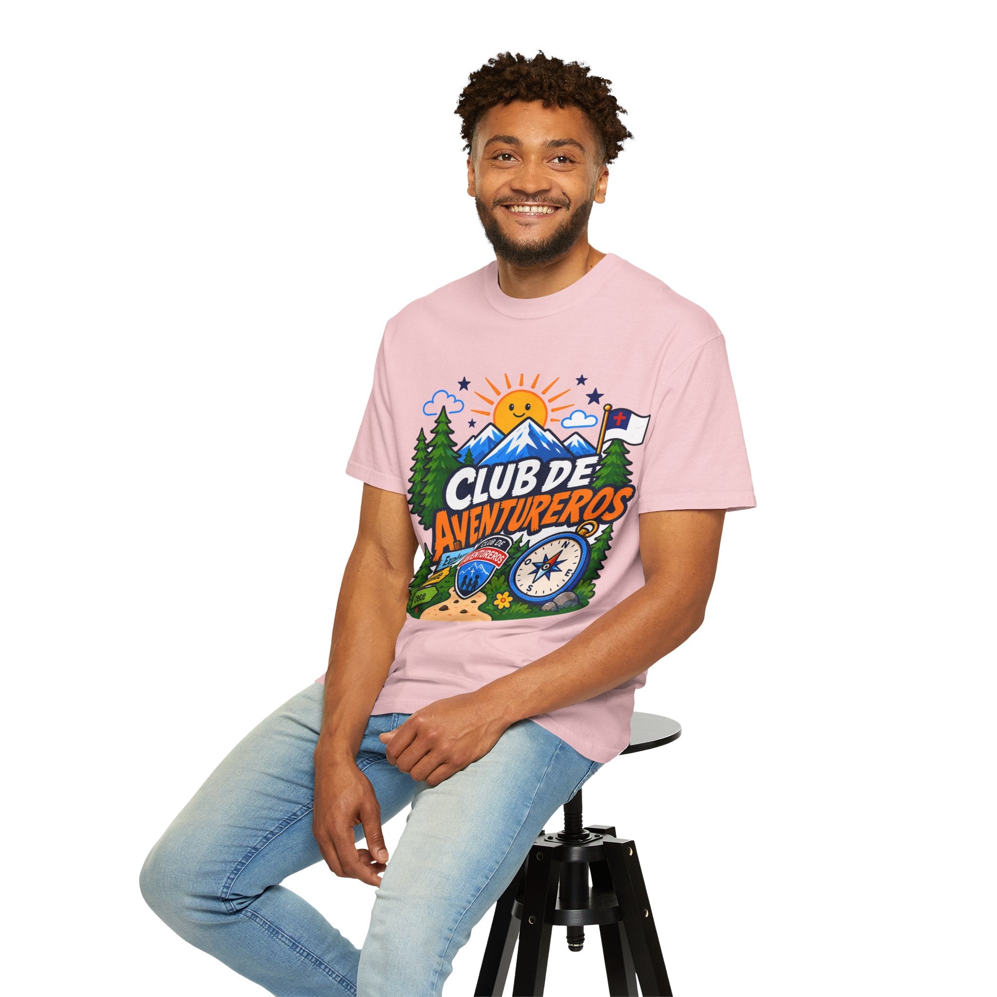 Club de Aventureros Camiseta (Adultos) | Camping, Brújula y Sol