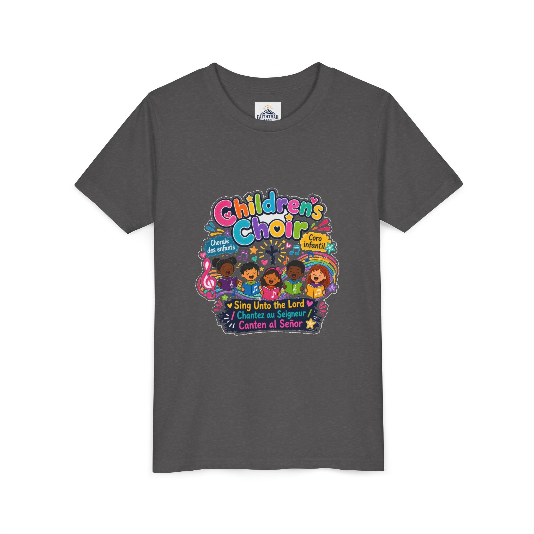 Children's Choir Youth Tee — Colorful 'Children's Choir' Gospel Music Shirt for Kids