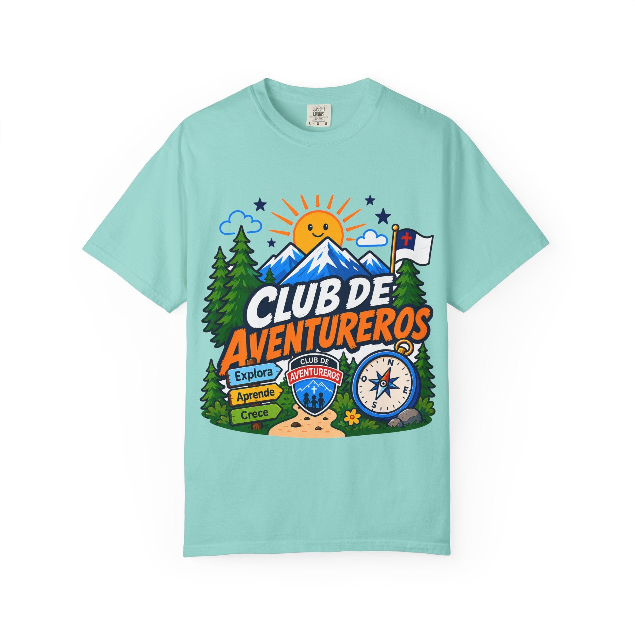 Club de Aventureros Camiseta (Adultos) | Camping, Brújula y Sol