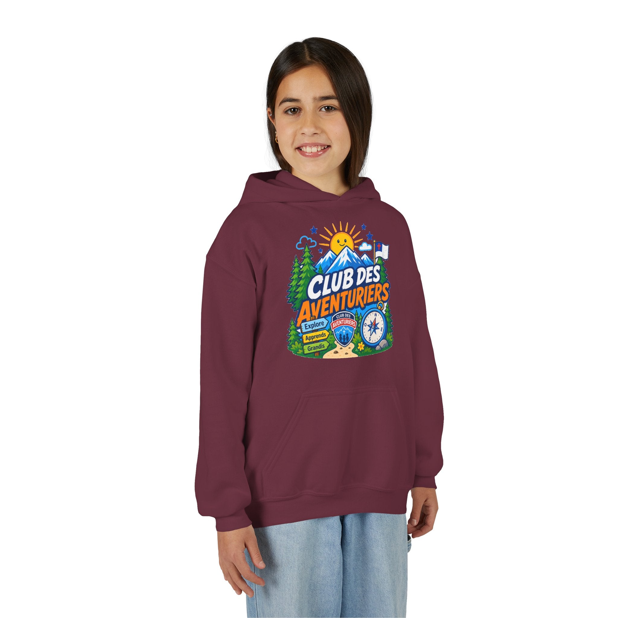 Club des Aventuriers Sweatshirt à Capuche (Enfants) | Design de Camping
