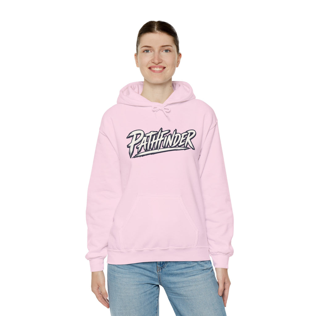Pathfinder Graphic Hoodie — Retro Script Logo Pullover