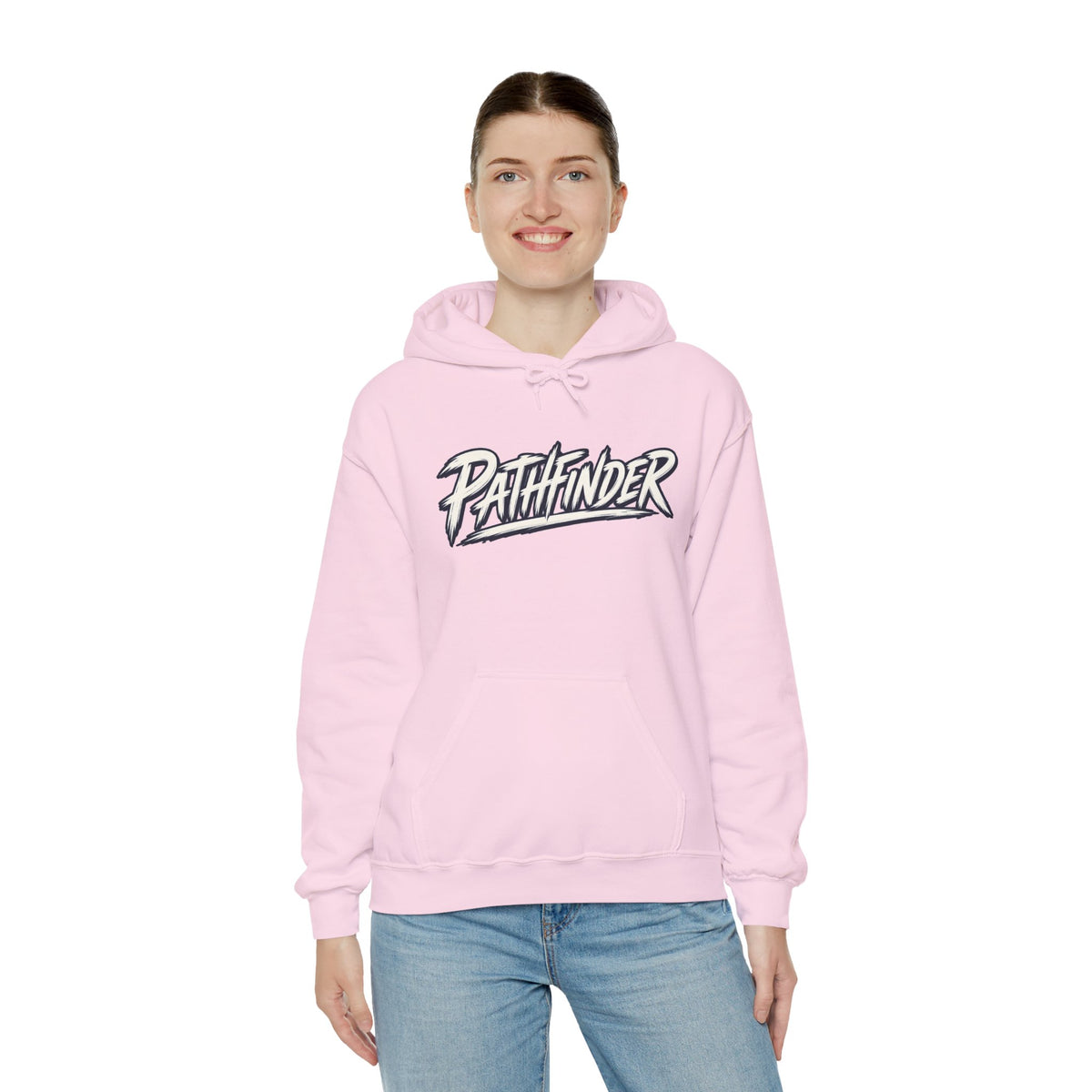 Pathfinder Graphic Hoodie — Retro Script Logo Pullover