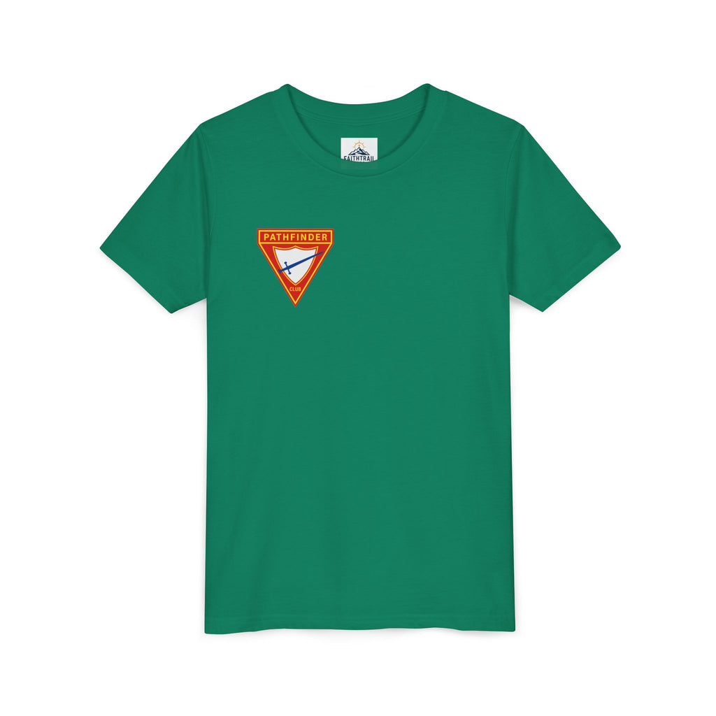 Pathfinder Club Youth Tee — Pathfinder Shield Emblem Short Sleeve Shirt
