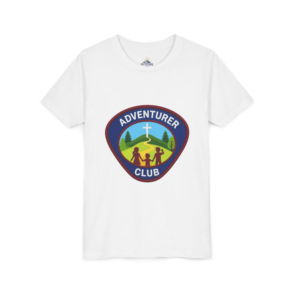Adventurer Club Youth Tee – Christian Kids Outdoor Badge Shirt