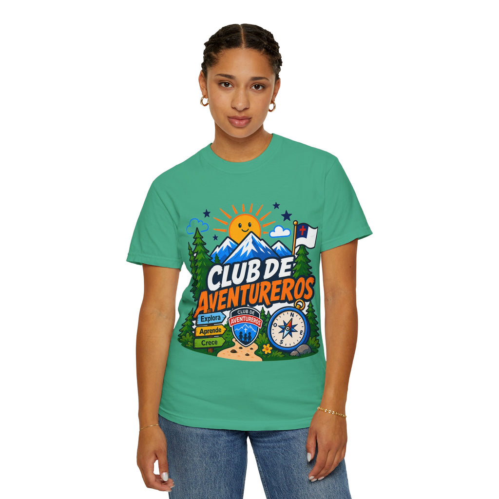 Club de Aventureros Camiseta (Adultos) | Camping, Brújula y Sol