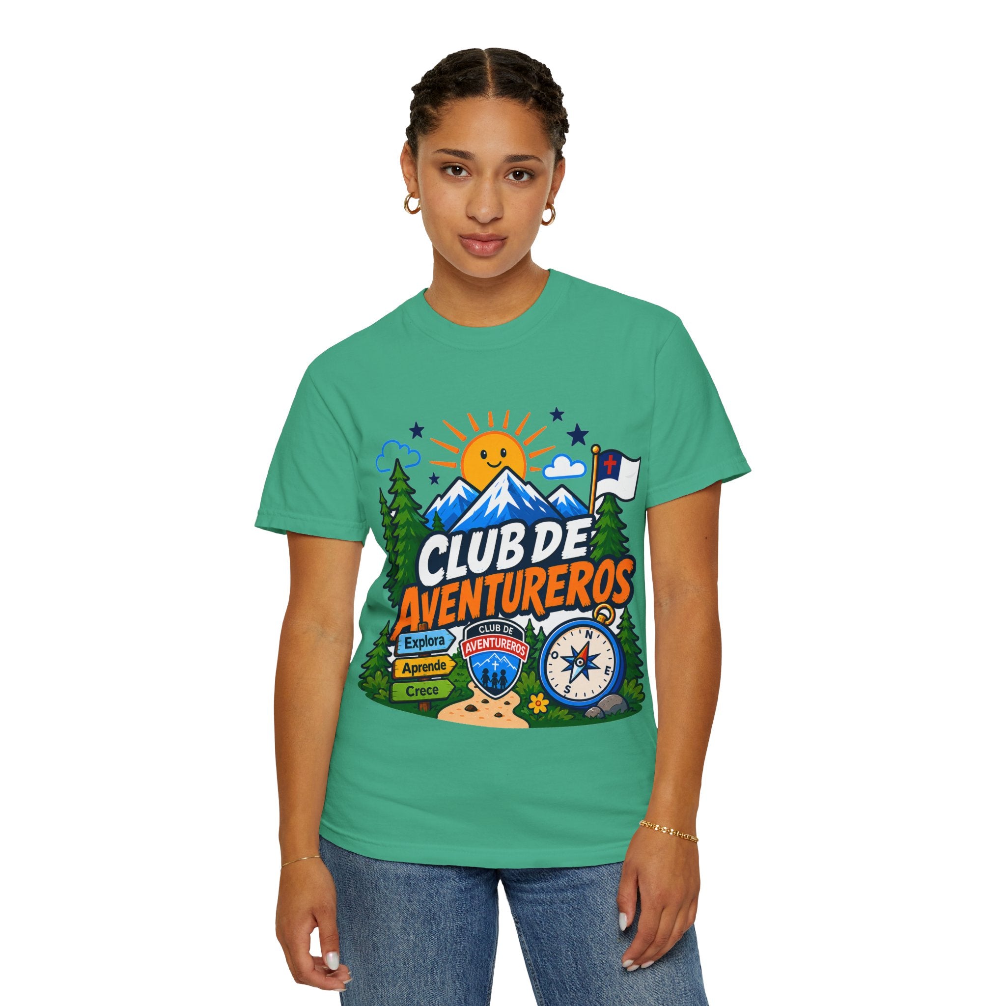Club de Aventureros Camiseta (Adultos) | Camping, Brújula y Sol