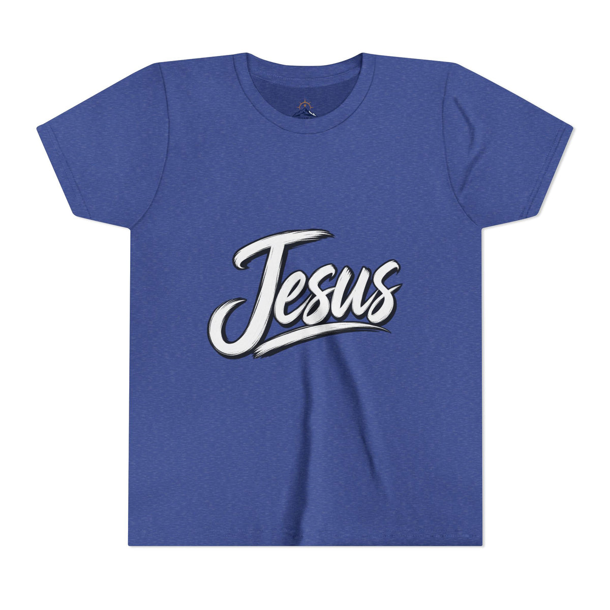 Youth Tee — 'Jesus' Script Graphic Christian Kids Shirt